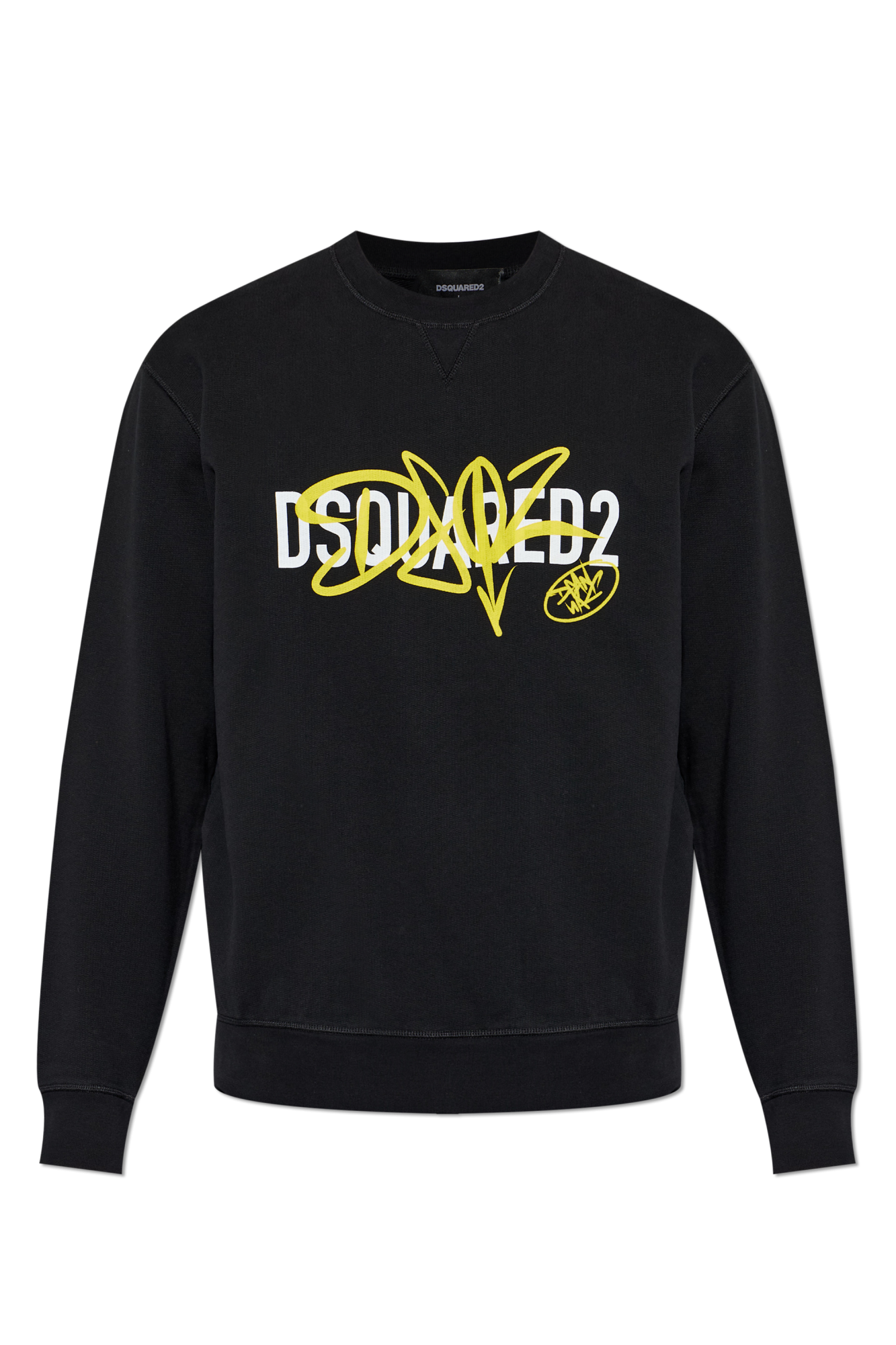 Dsquared2 Bluza Z Nadrukowanym Logo, Mężczyźni, Czarny