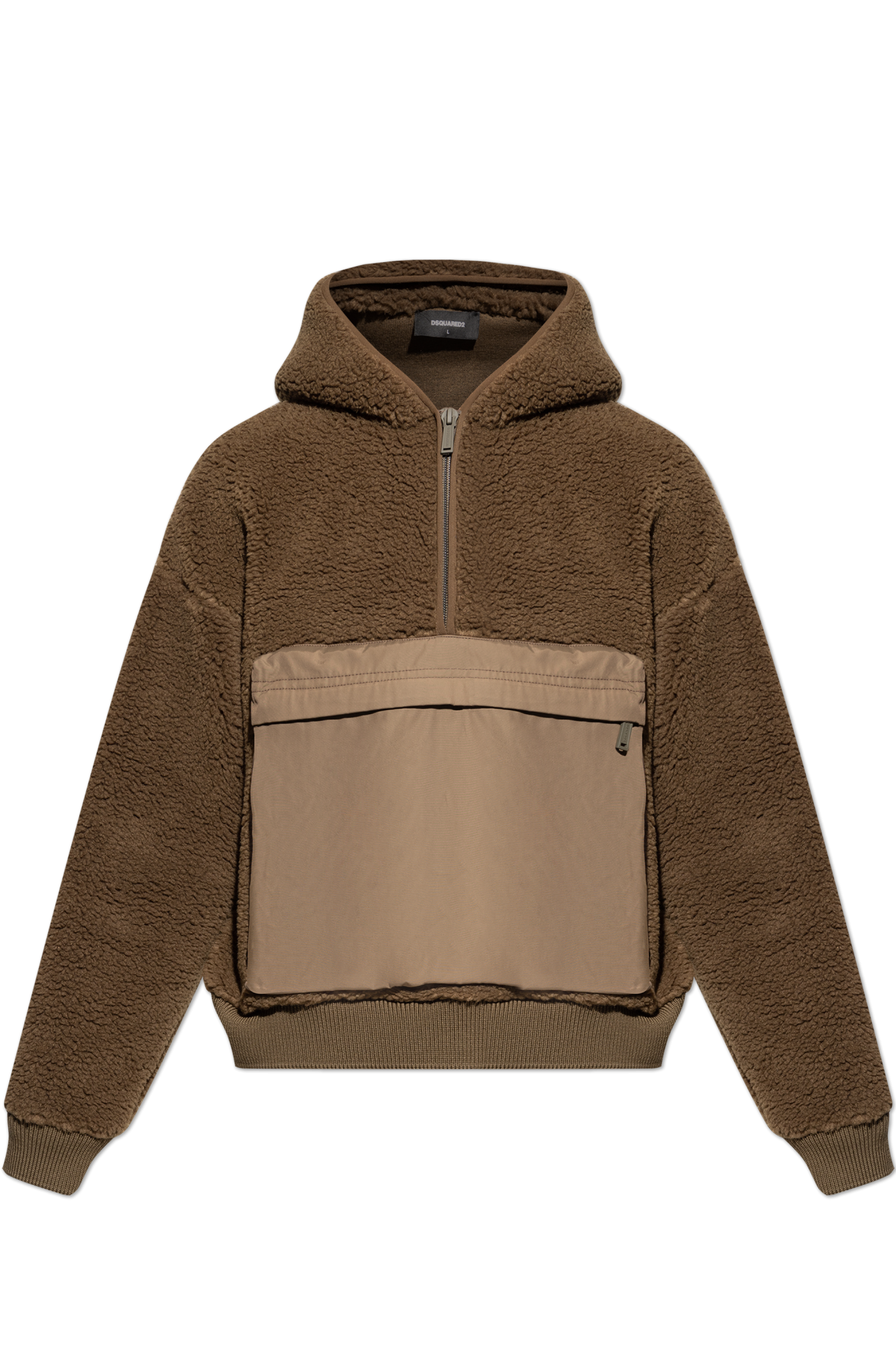 Dsquared2 Bluza Polarowa Z Kapturem, Mężczyźni, Brązowy
