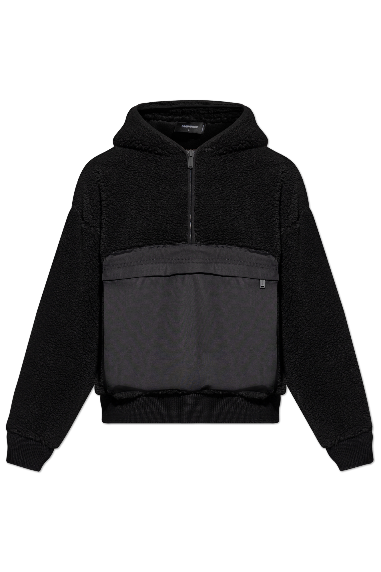 Dsquared2 Bluza Polarowa Z Kapturem, Mężczyźni, Czarny