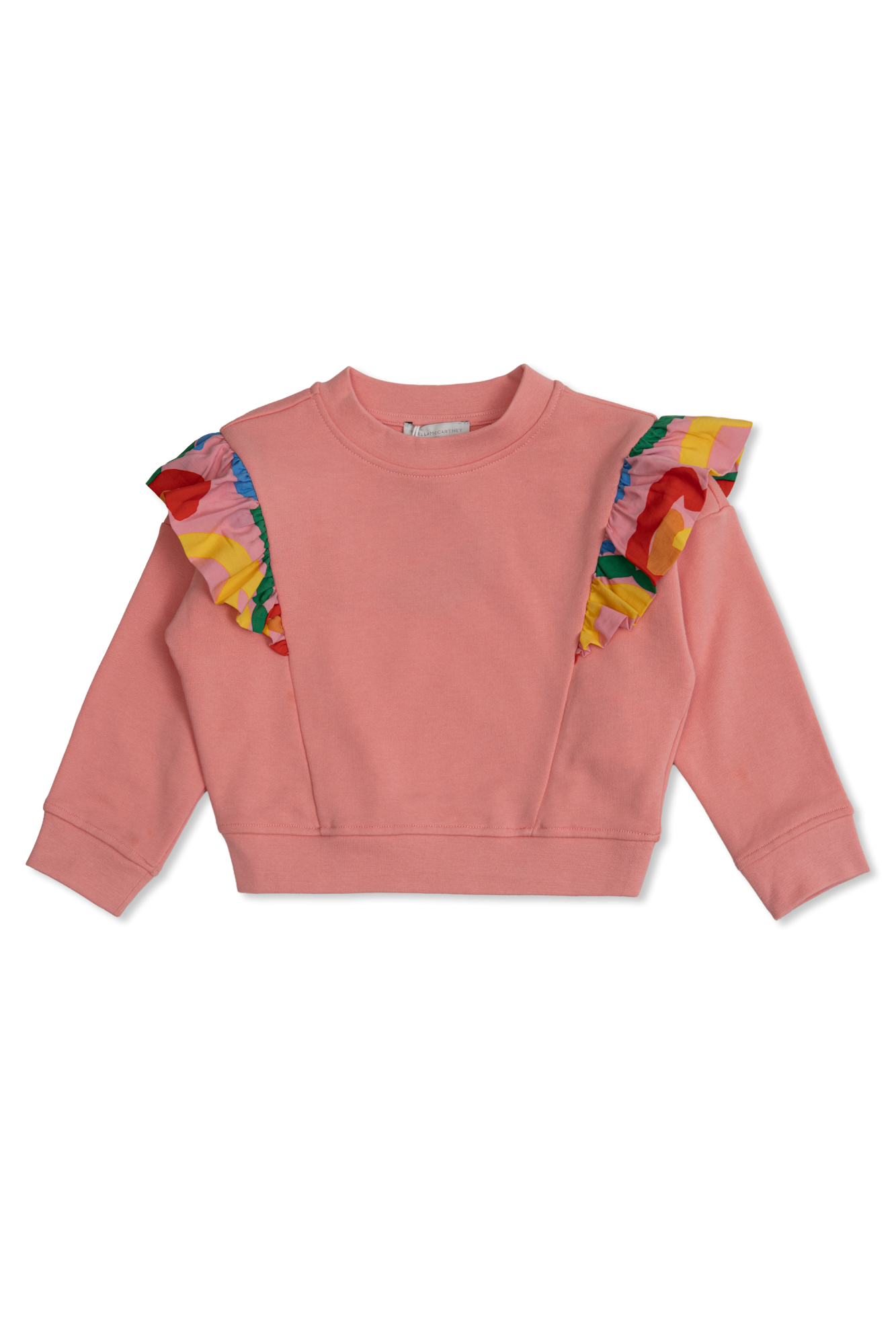 Stella McCartney Kids Bluza Z Kolorowymi Falbanami, Unisex, Różowy
