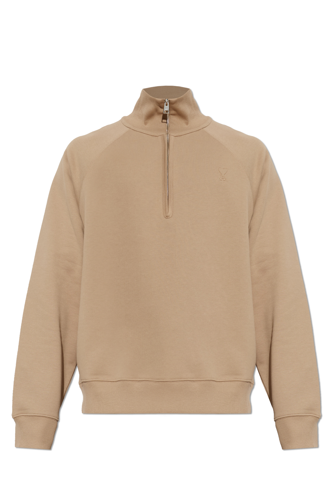 Ami Alexandre Mattiussi Bawełniana Bluza Z Logo, Mężczyźni, Beżowy