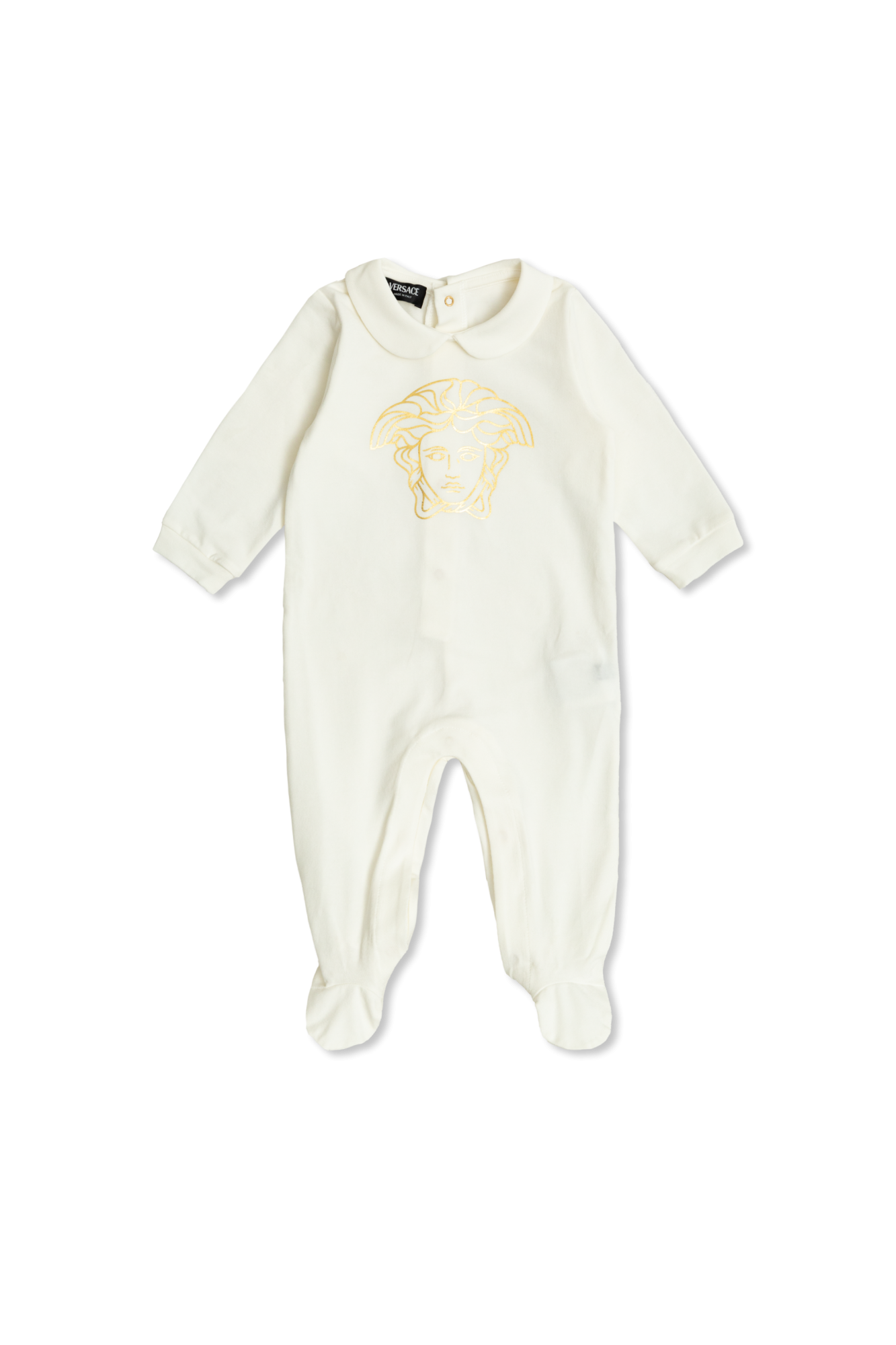 Versace Kids Pajacyk Z Nadrukowanym Logo, Unisex, Kremowy