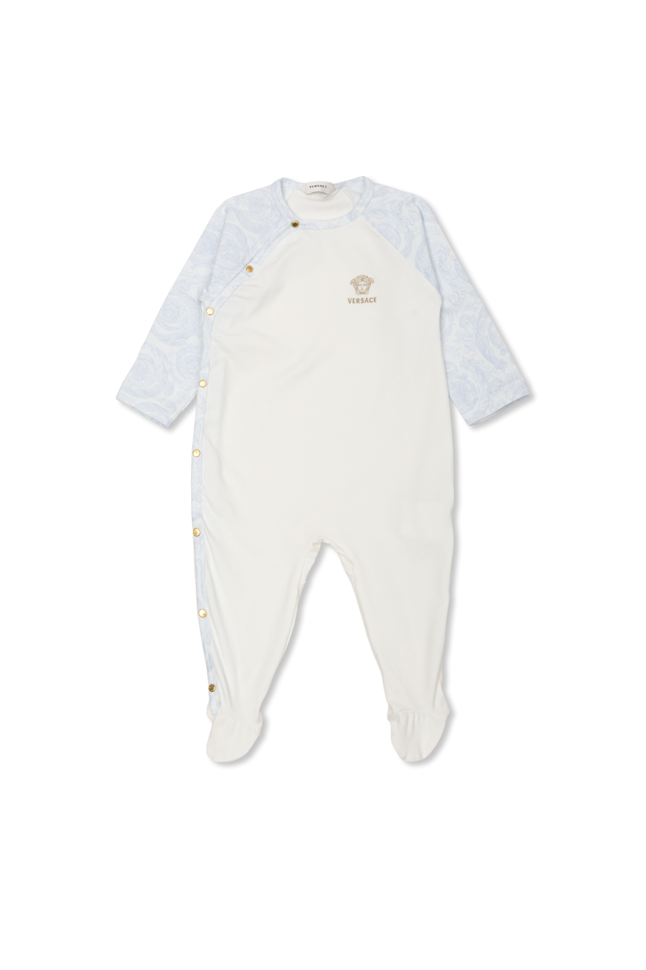 Versace Kids Pajacyk Niemowlęcy Z Wyszytym Logo, Unisex, Biały