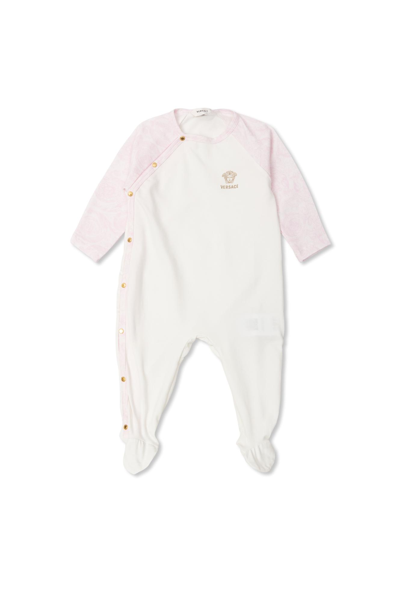 Versace Kids Pajacyk Niemowlęcy Z Wyszytym Logo, Unisex, Biały
