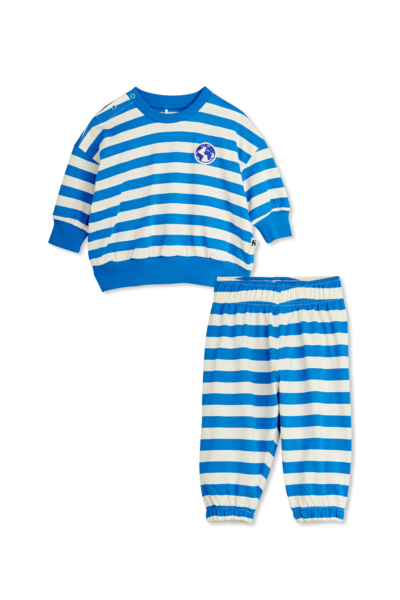 Mini Rodini Komplet: Bluza I Sponie, Unisex, Niebieski