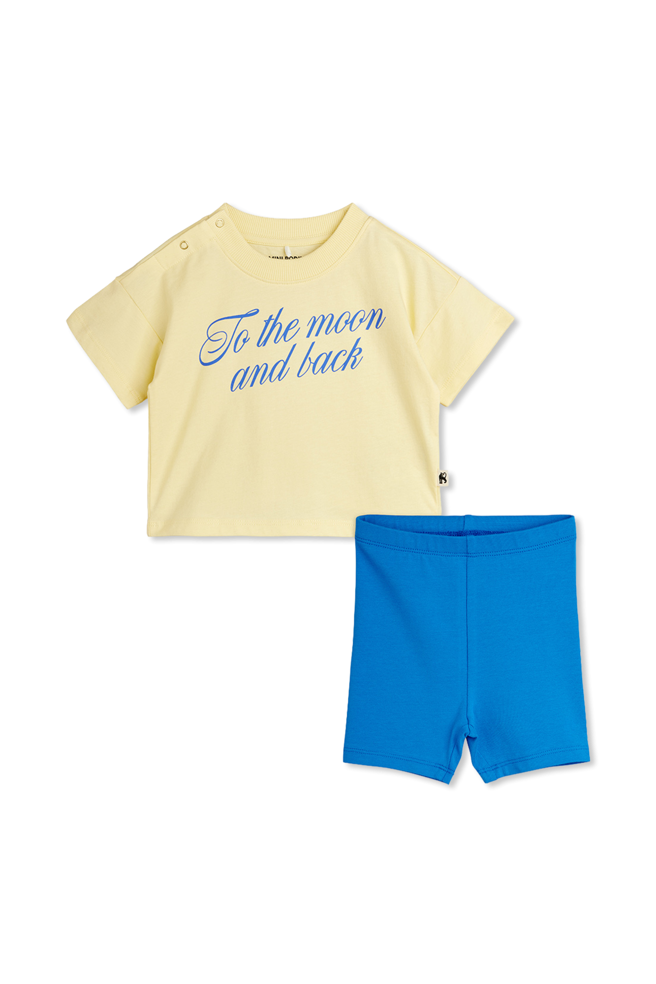 Mini Rodini Komplet: T-shirt I Szorty, Unisex, żółty