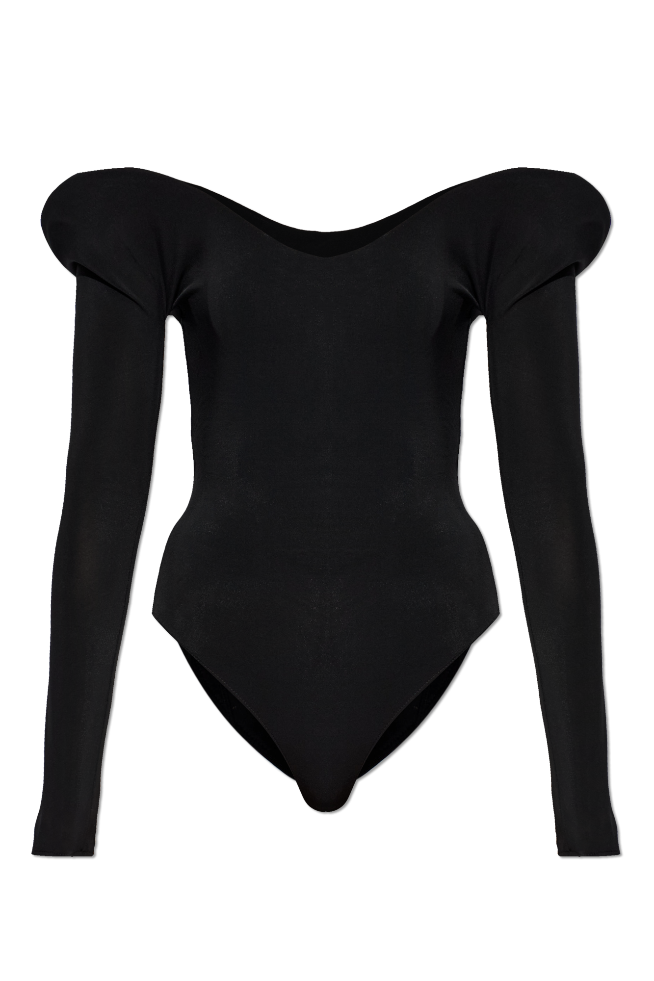 Alaïa Body Z Długimi Rękawami, Kobiety, Czarny