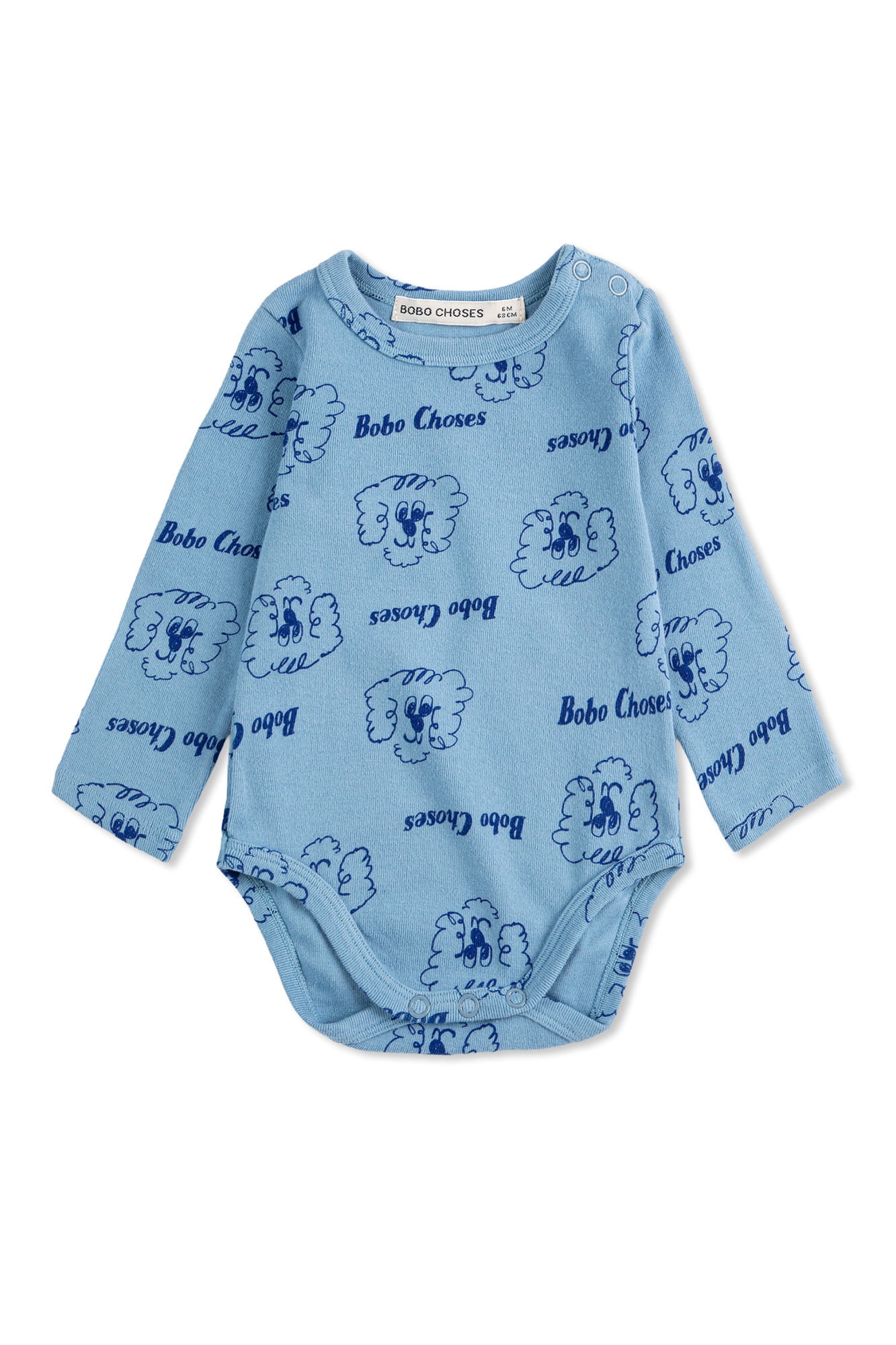 Bobo Choses Body Niemowlęce Z Nadrukiem, Unisex, Niebieski