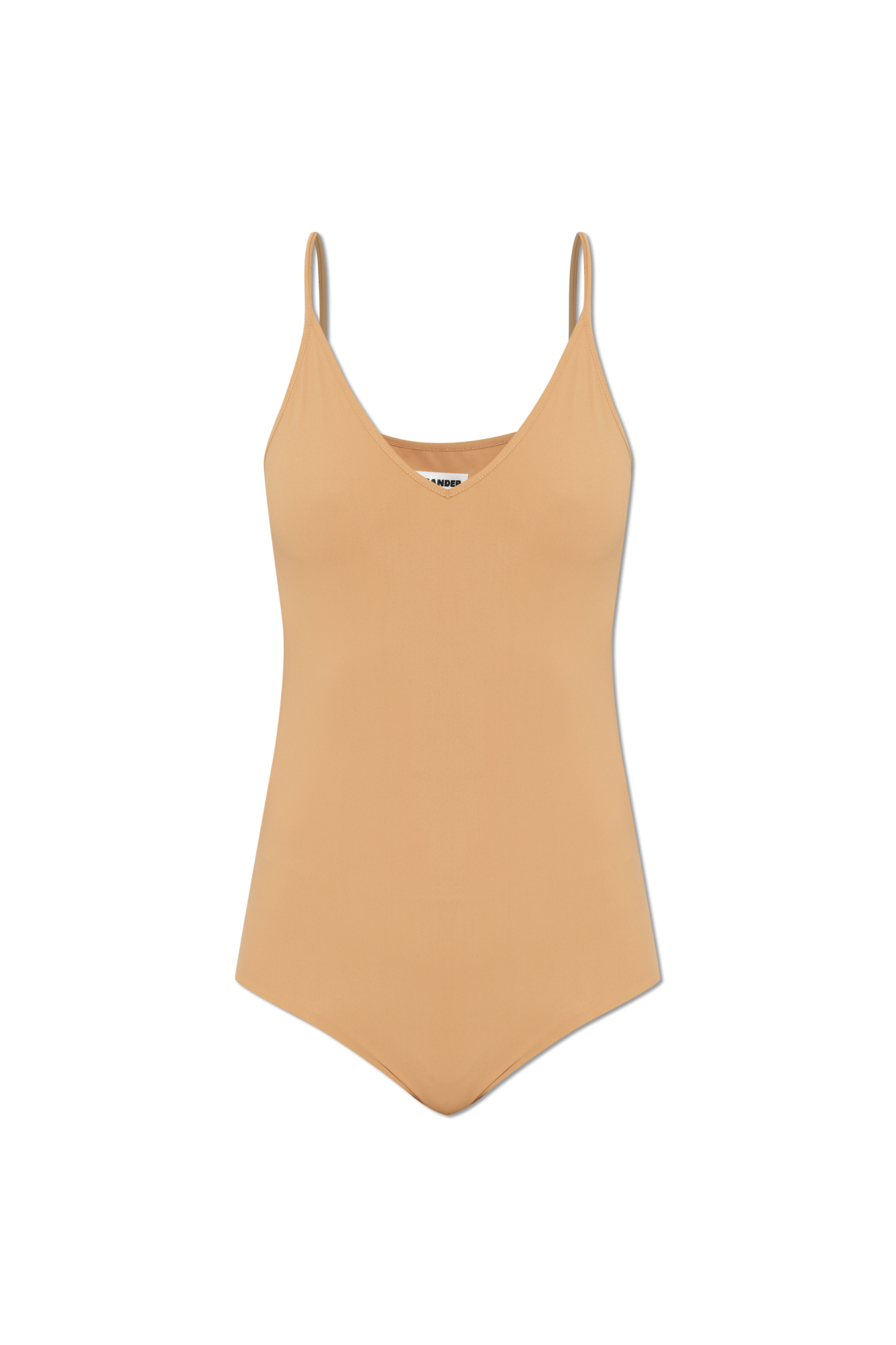 JIL SANDER Body Na Ramiączka Z Dekoltem W Serek, Kobiety, Beżowy