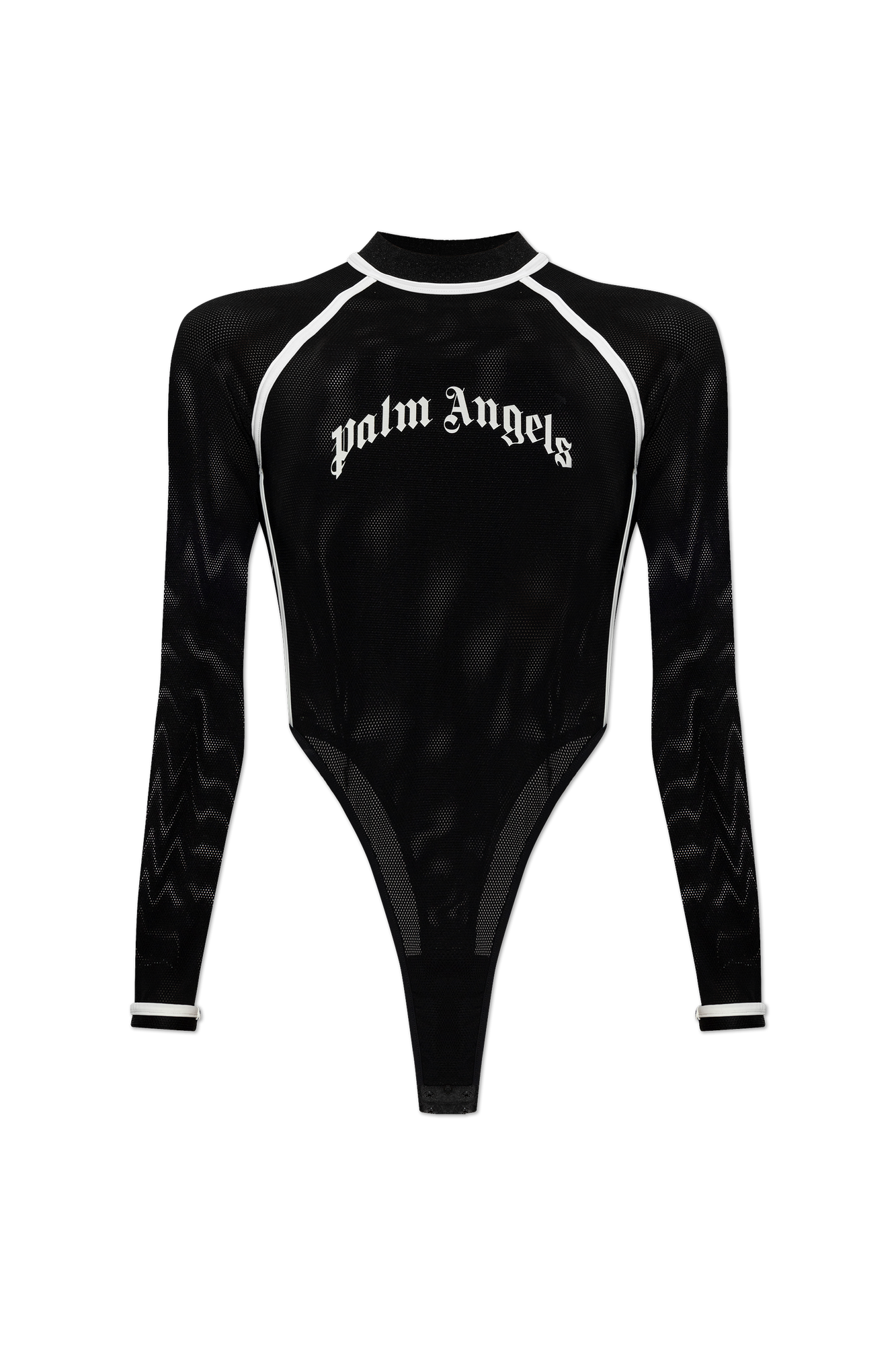 Palm Angels Body Z Nadrukowanym Logo, Kobiety, Czarny