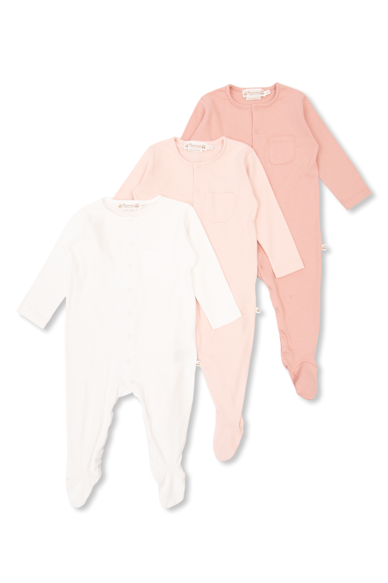 Bonpoint  Trójpak Pajacyków Niemowlęcych, Unisex, Multikolor