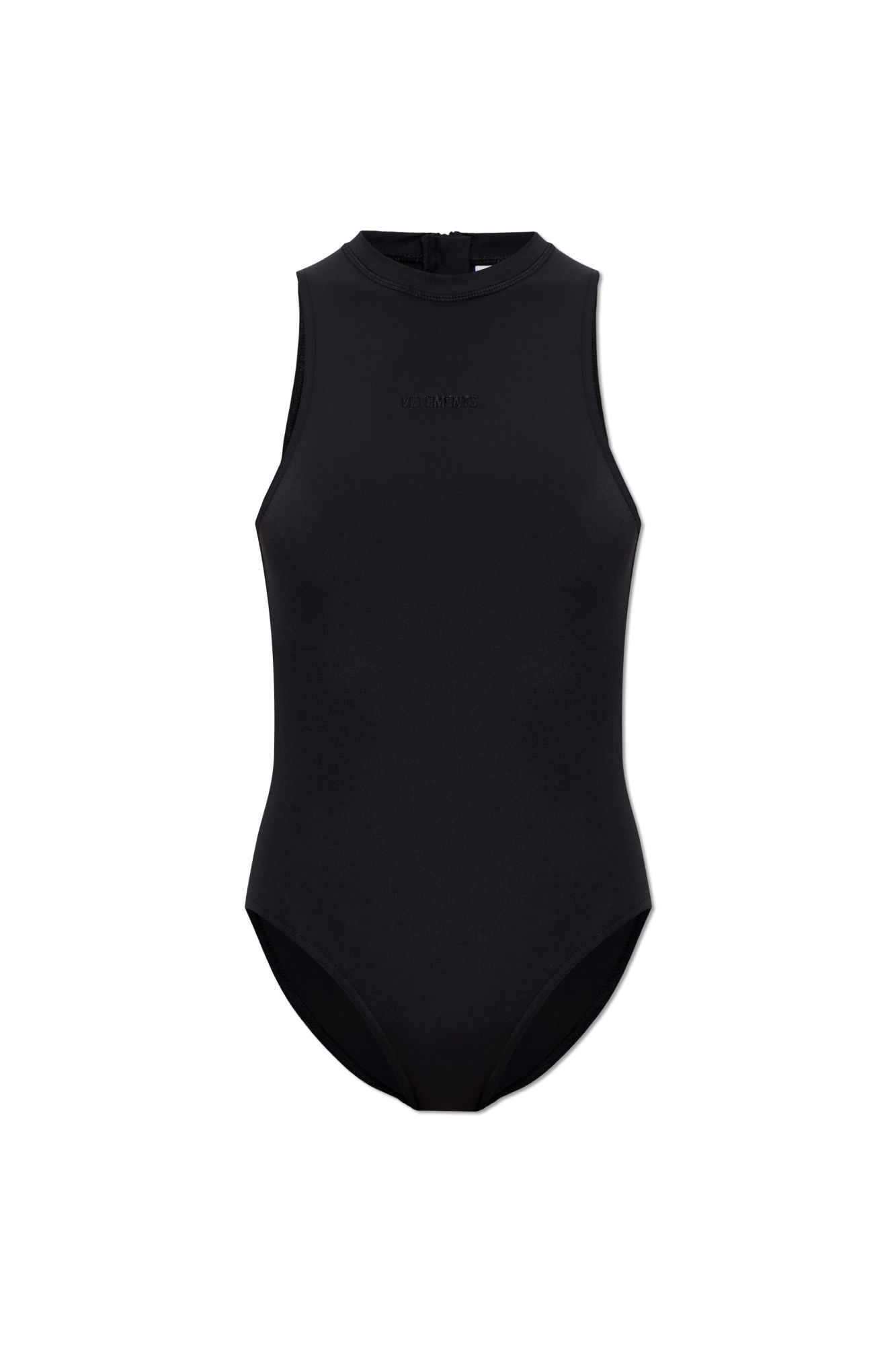 VETEMENTS Body Z Naszytym Logo, Kobiety, Czarny