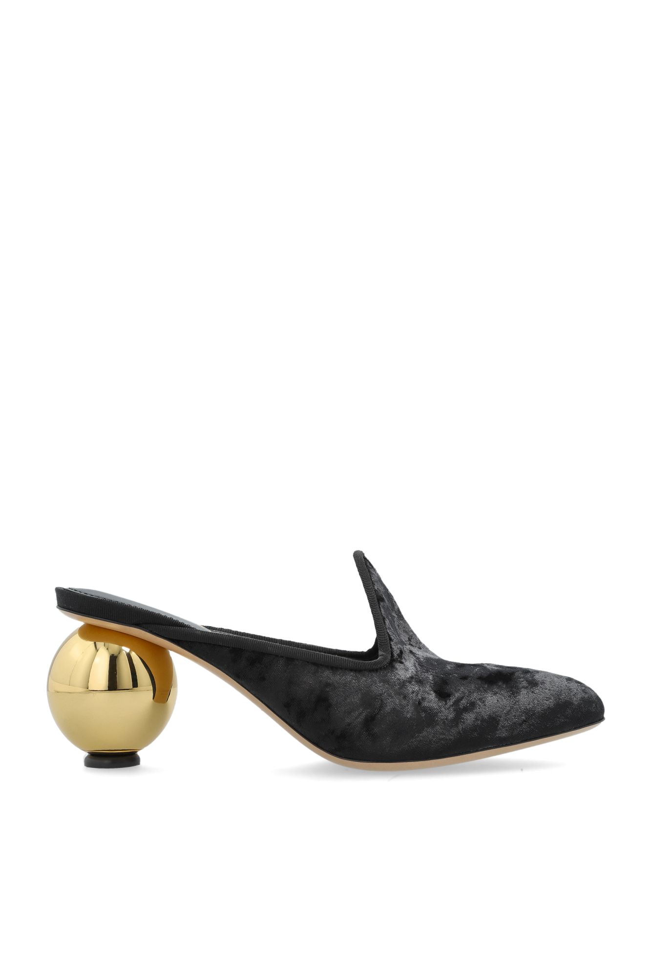 FERRAGAMO Klapki Na Obcasie `Tasha`, Kobiety, Czarny