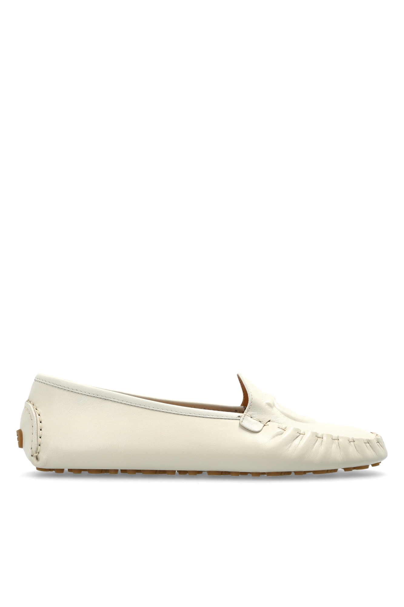 FERRAGAMO Skórzane Mokasyny `Danel`, Kobiety, Kremowy