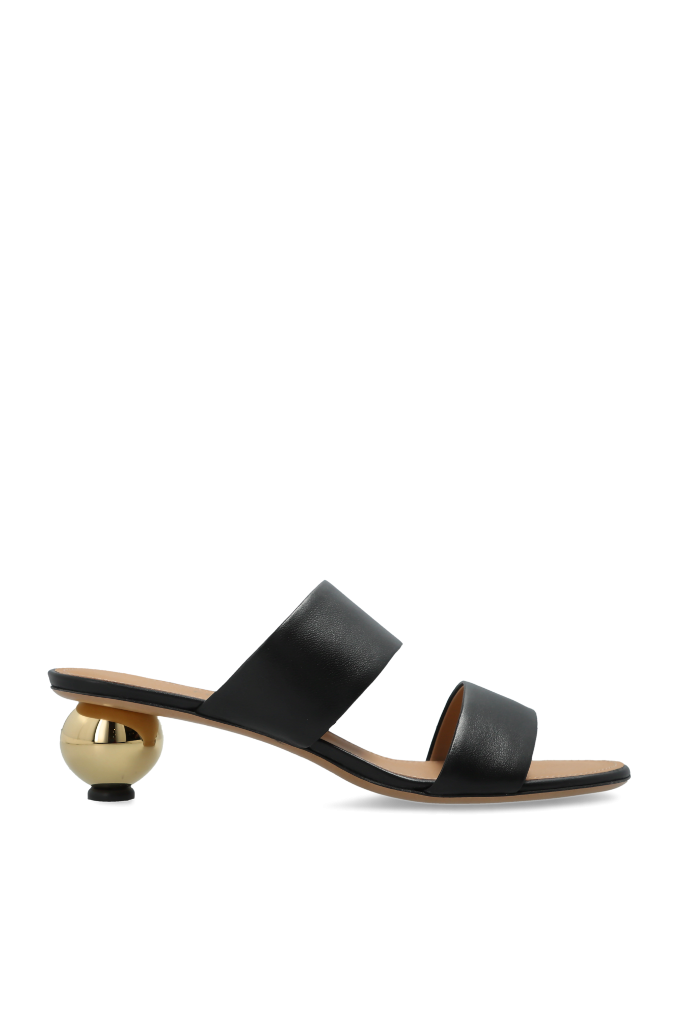 FERRAGAMO Klapki Na Obcasie `Ermione`, Kobiety, Czarny
