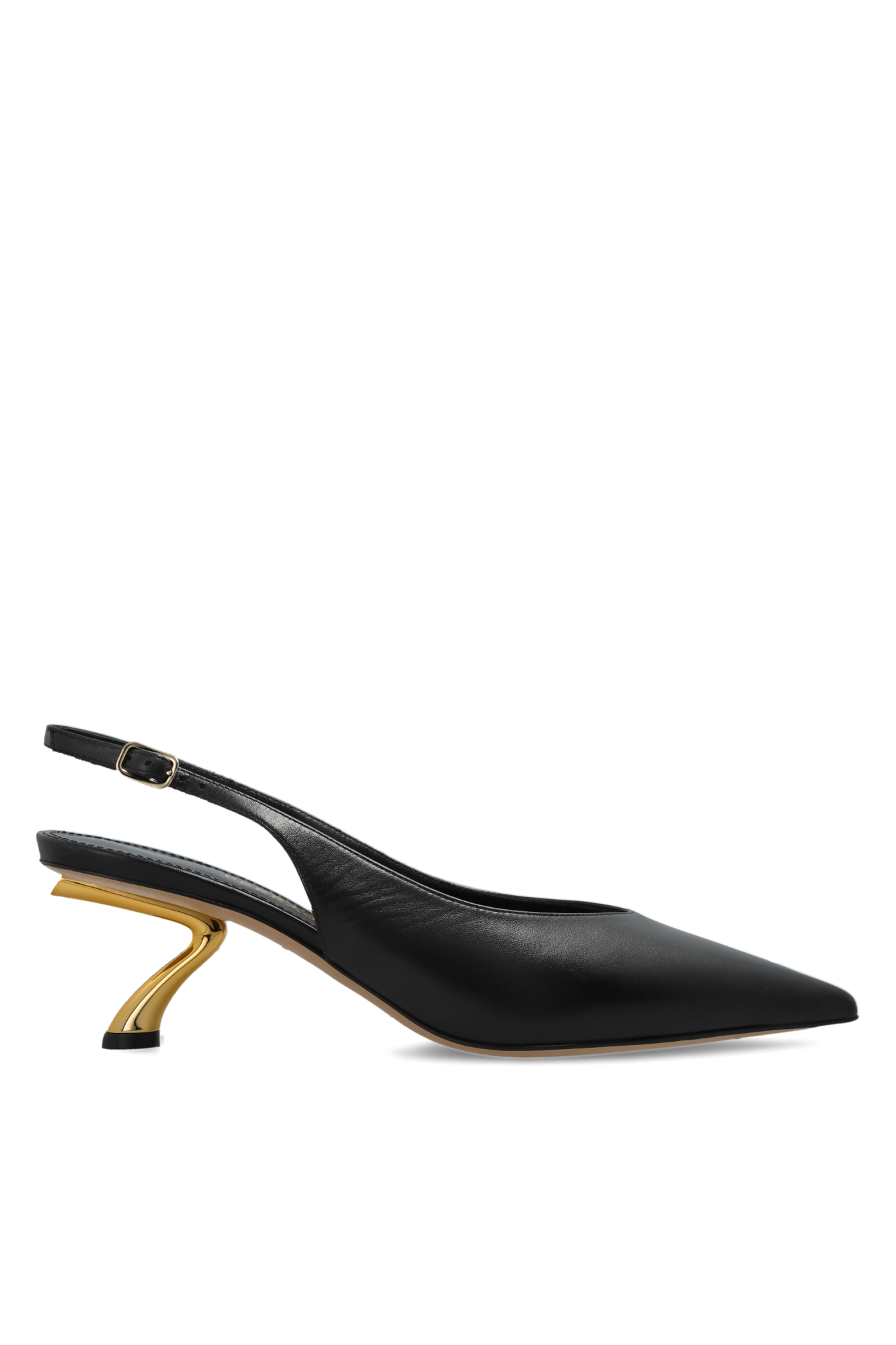FERRAGAMO Skórzane Buty Na Obcasie `Cleya`, Kobiety, Czarny