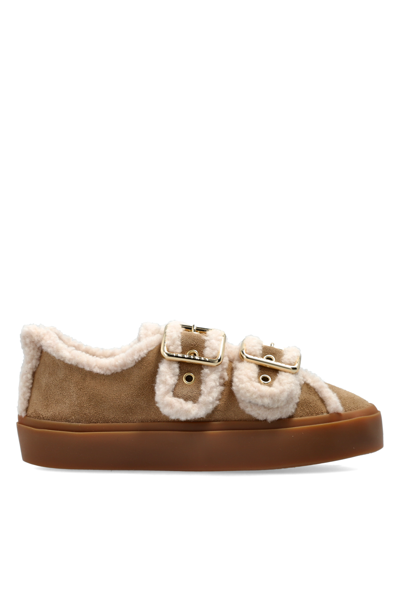 Inuikii Buty `Shearling Low Velcro Buckle`, Kobiety, Brązowy