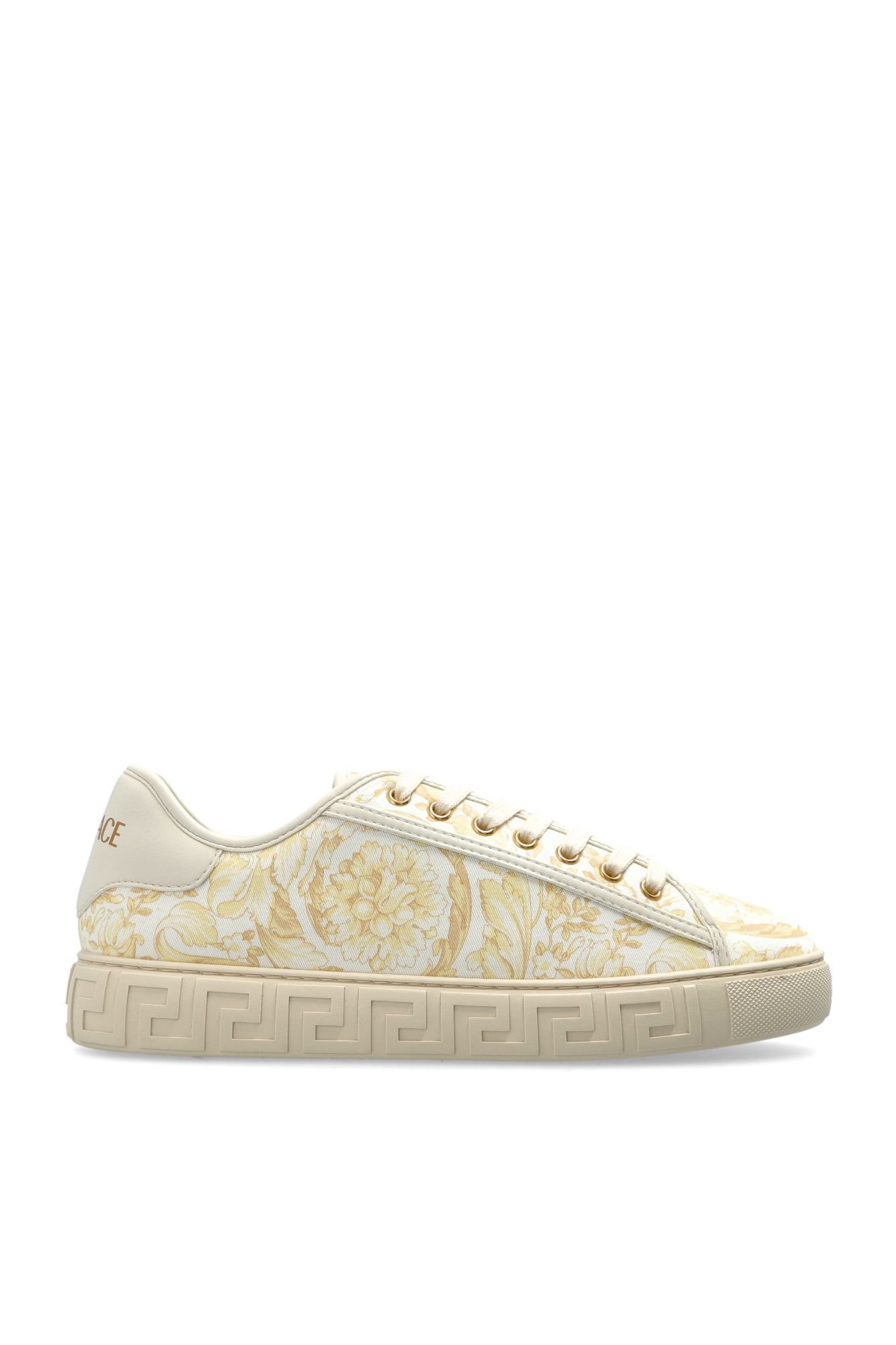 Versace Buty Sportowe Z Logo, Kobiety, Kremowy