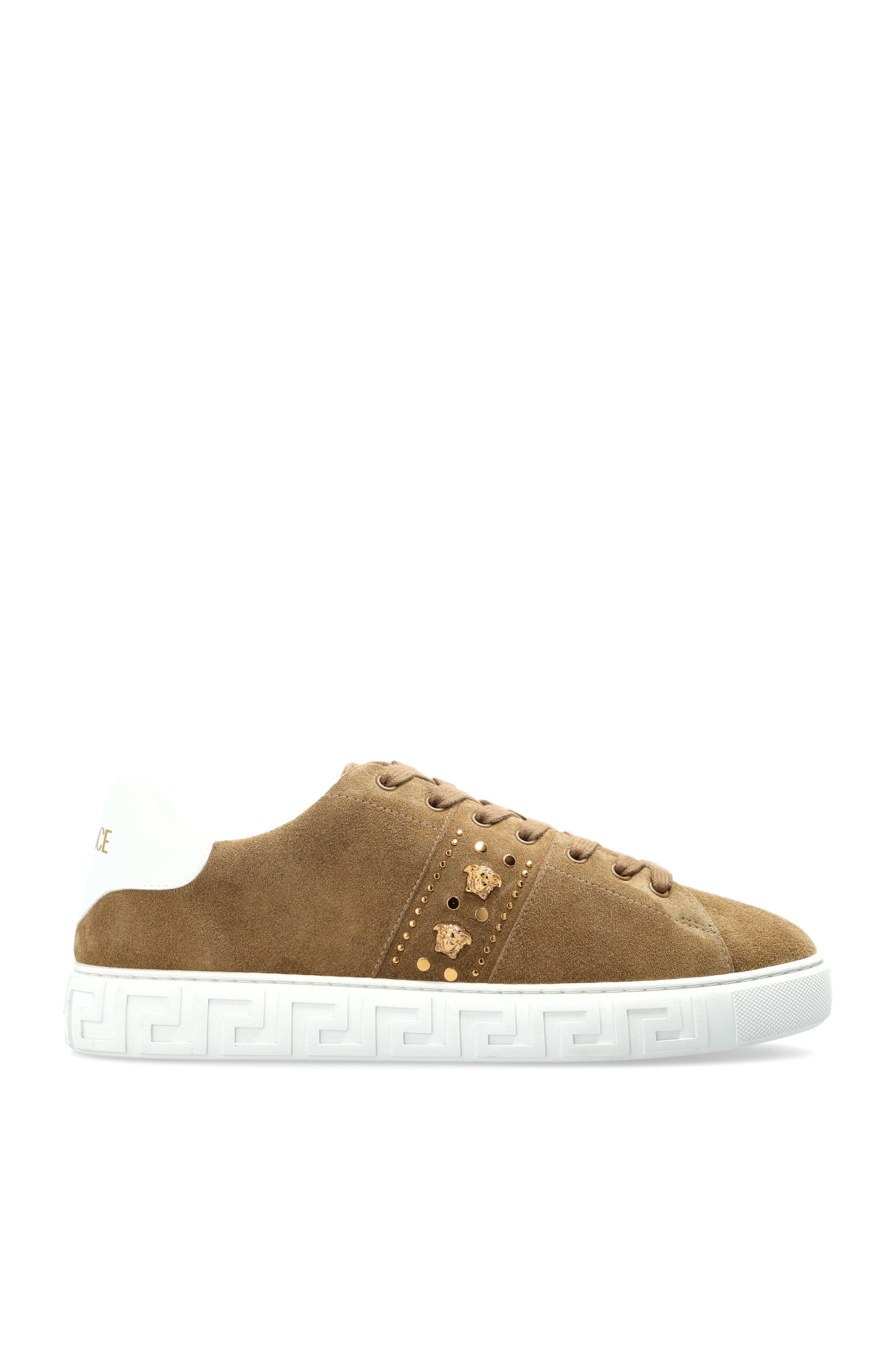 Versace Buty Sportowe Z Logo, Mężczyźni, Brązowy