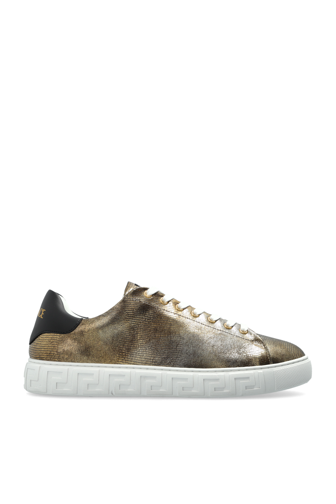 Versace Buty Sportowe Z Logo, Mężczyźni, Złoty
