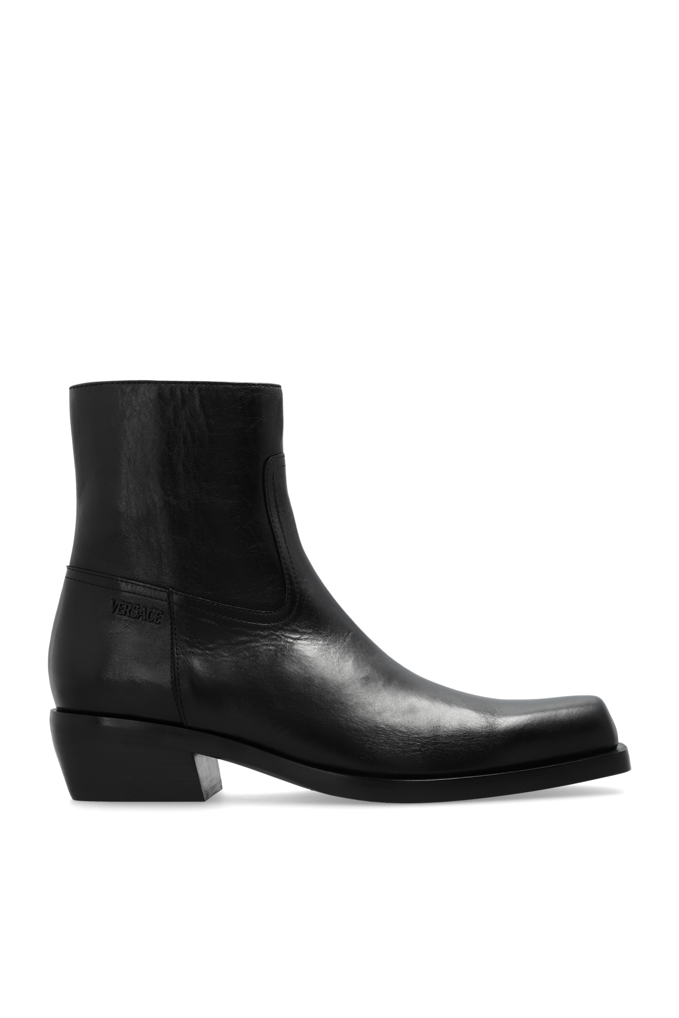 Versace Botki Na Obcasie, Mężczyźni, Czarny