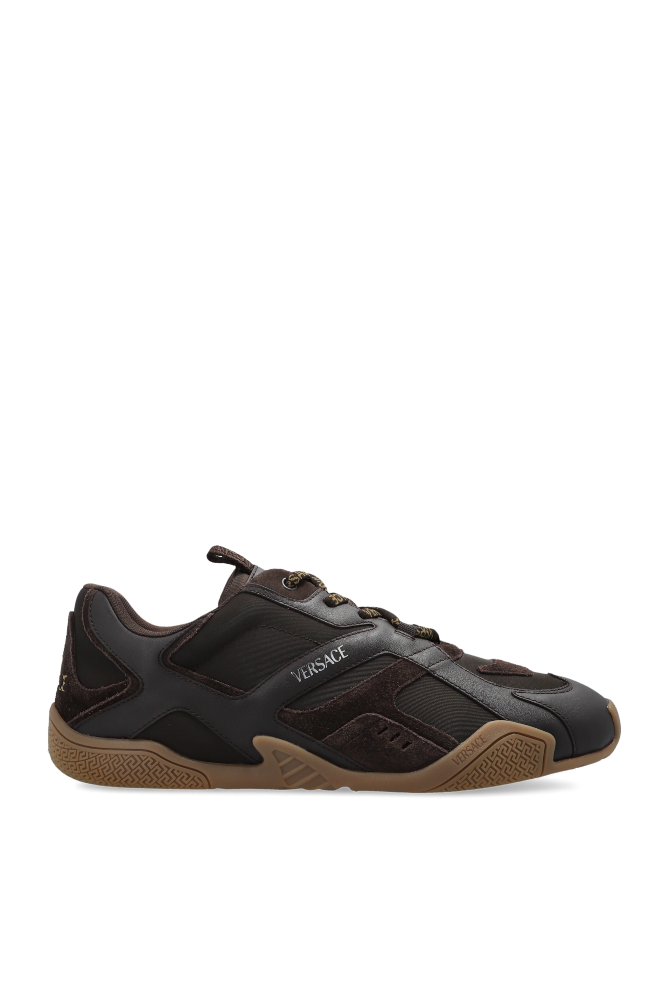 Versace Buty Sportowe Z Logo, Mężczyźni, Brązowy