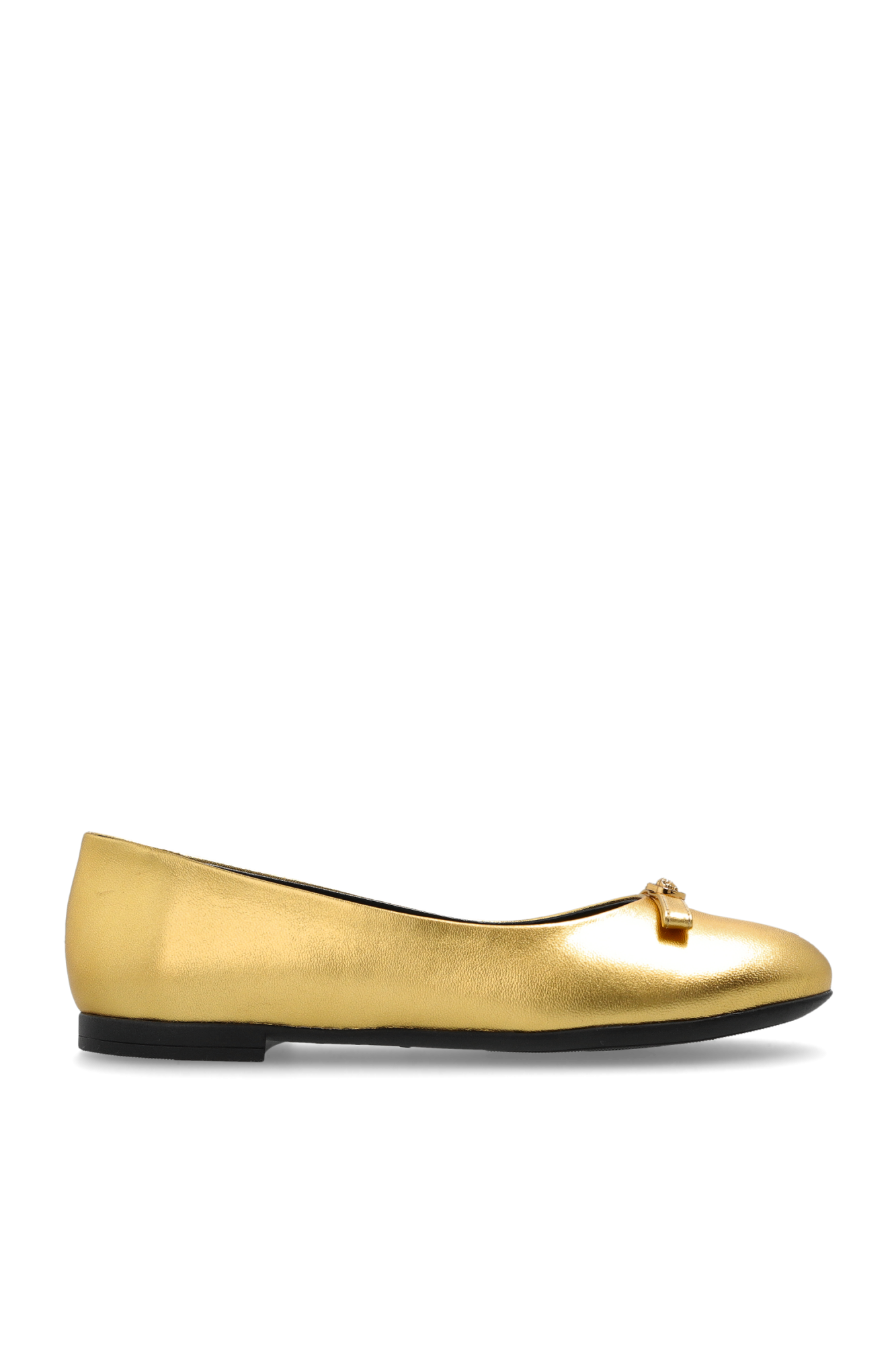 Versace Kids Skórzane Baleriny, Unisex, Złoty