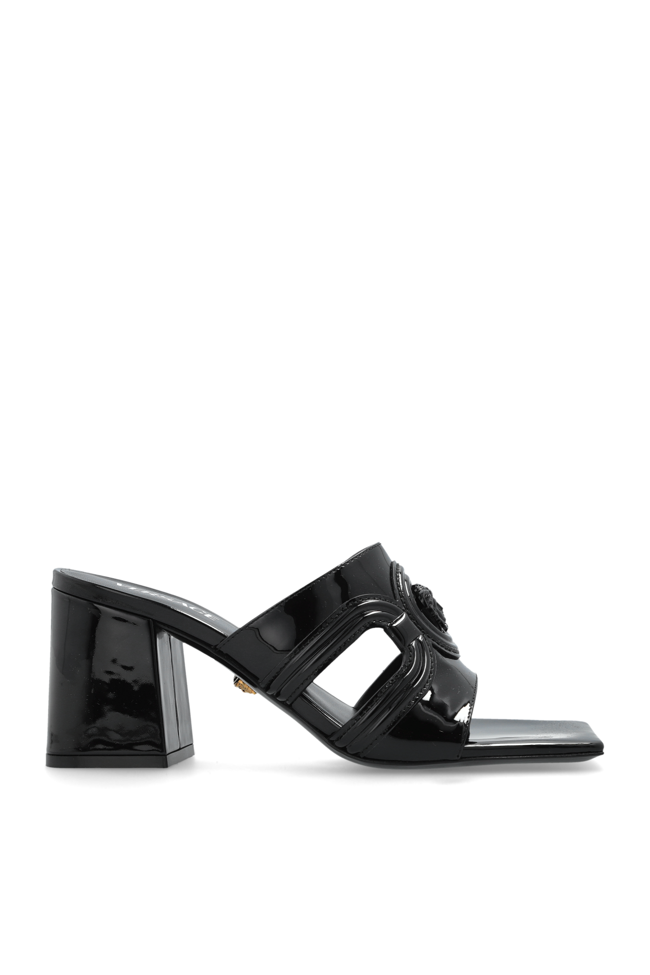 Versace Klapki Na Obcasie, Kobiety, Czarny