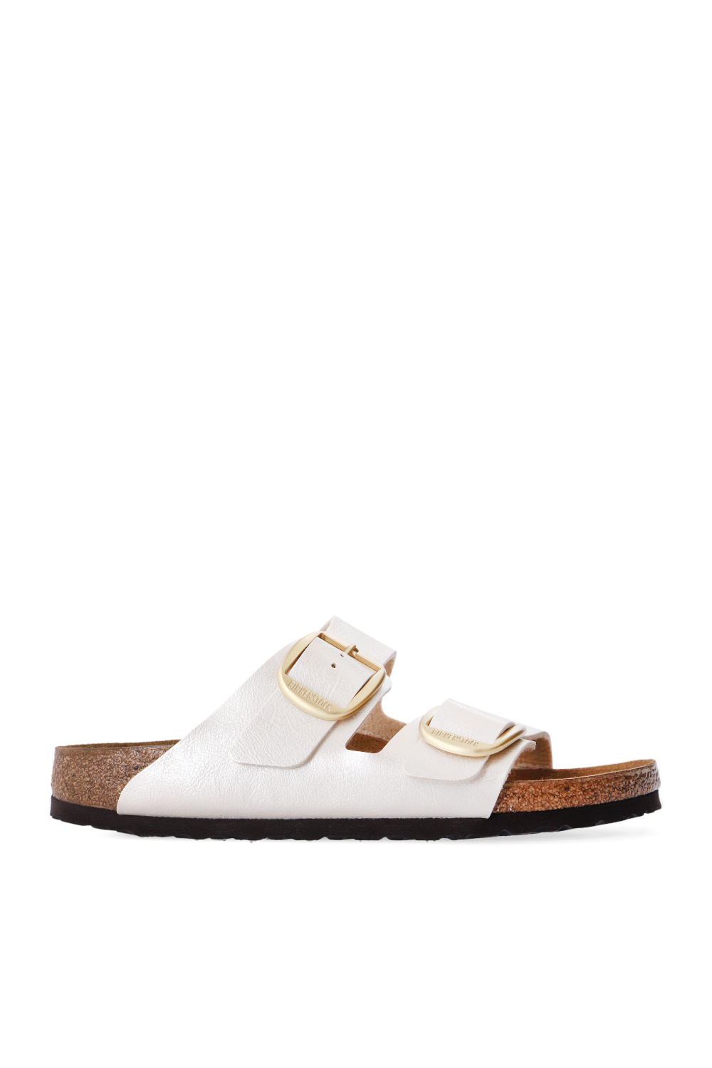Birkenstock Klapki ‘Arizona Big Buckle’, Kobiety, Kremowy