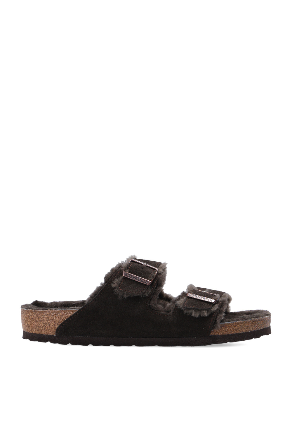 Birkenstock Klapki ‘Arizona Shearling’, Mężczyźni, Brązowy