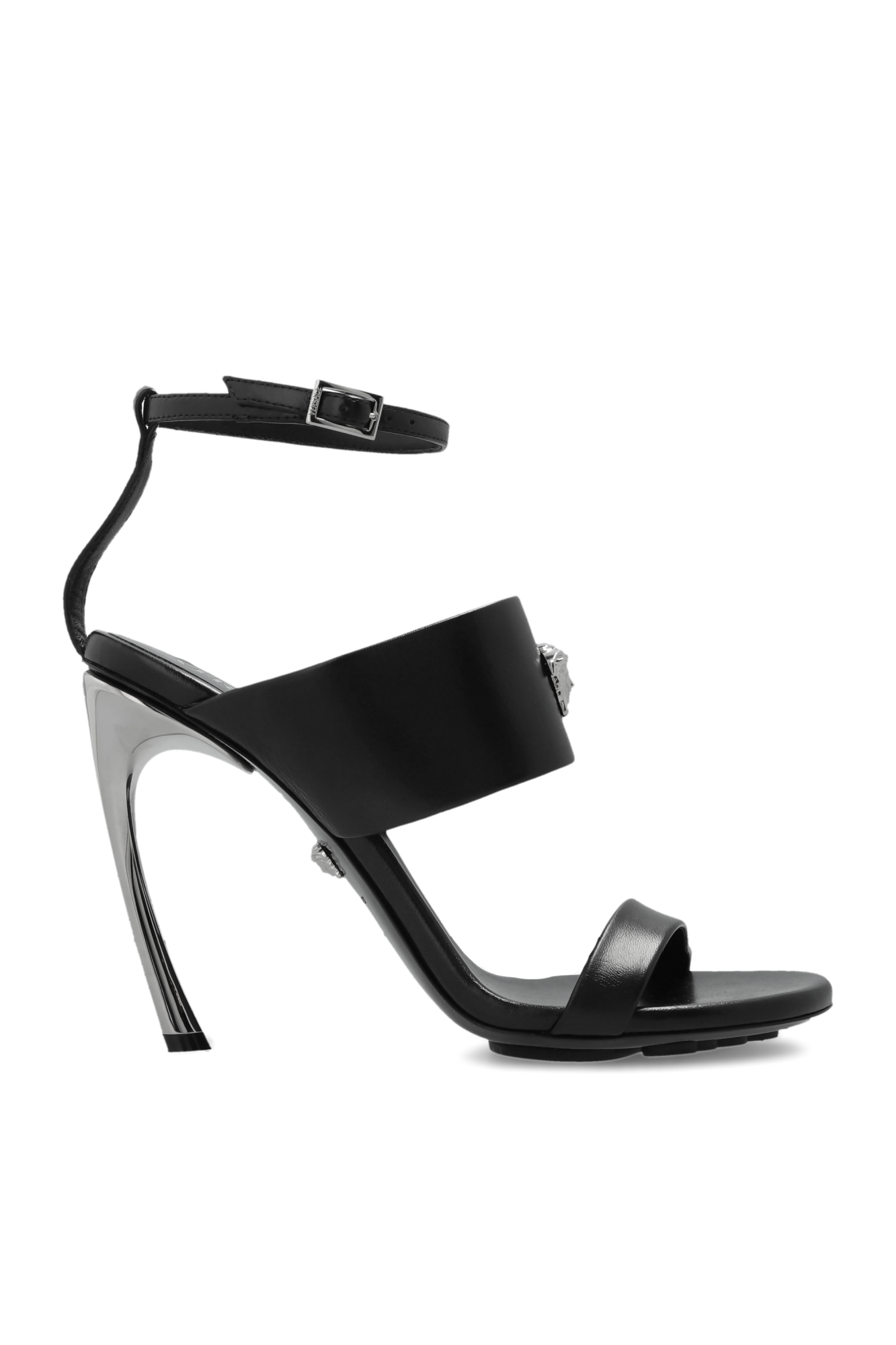 Versace Sandały Na Obcasie, Kobiety, Czarny