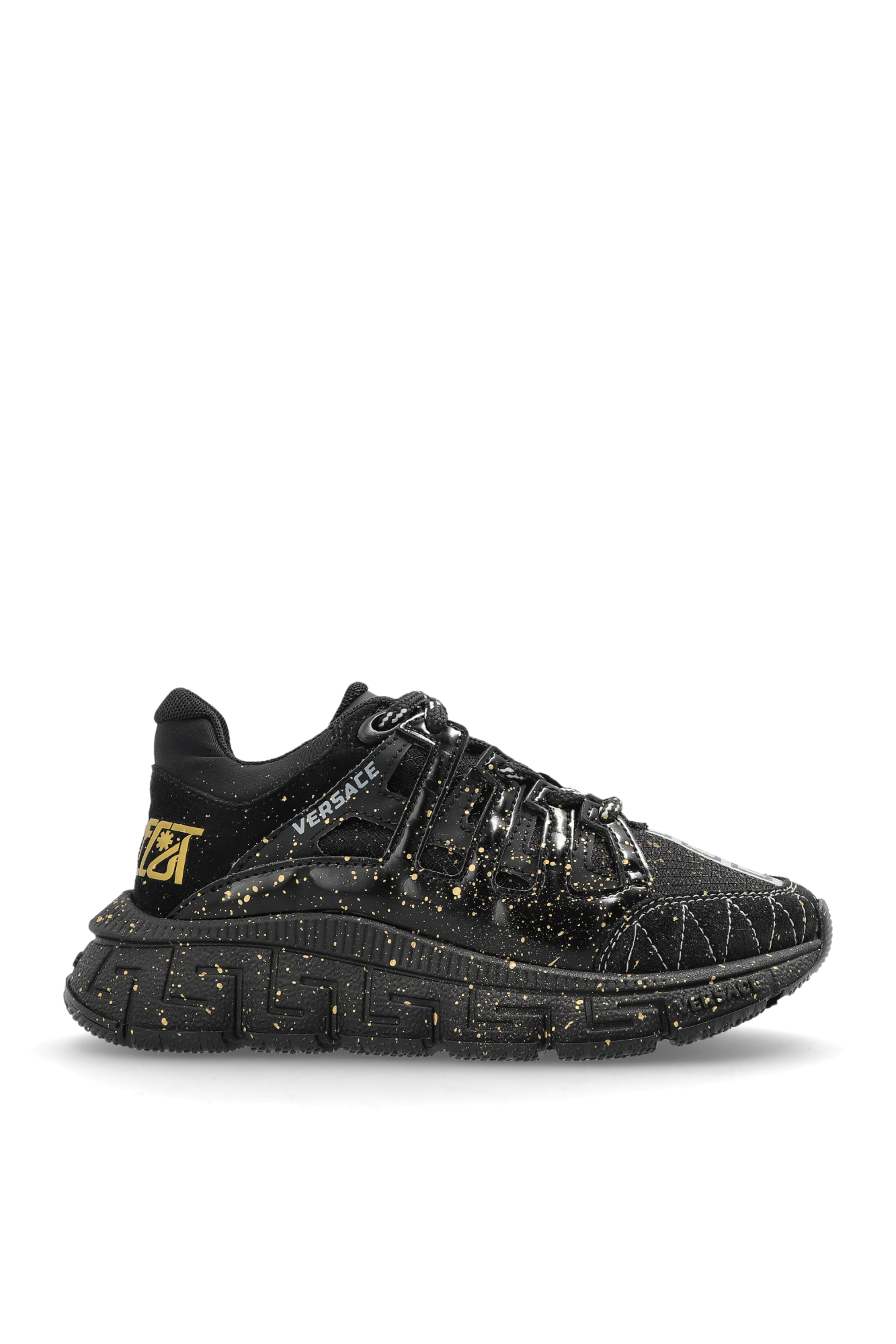 Versace Kids Buty Sportowe Z Logo, Unisex, Czarny
