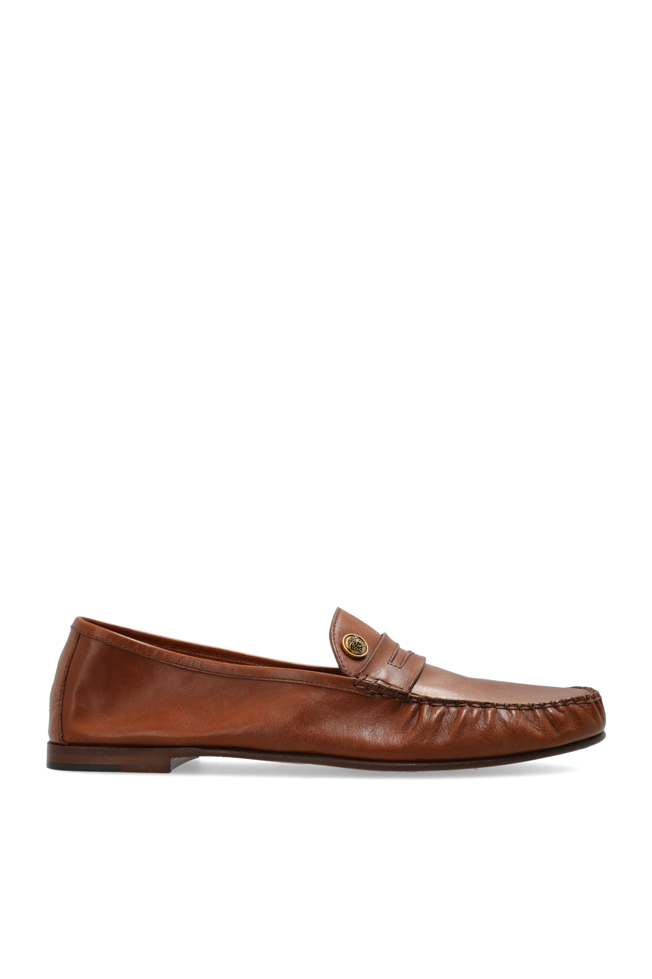 Versace Skórzane Buty Typu ‘Loafers’, Mężczyźni, Brązowy