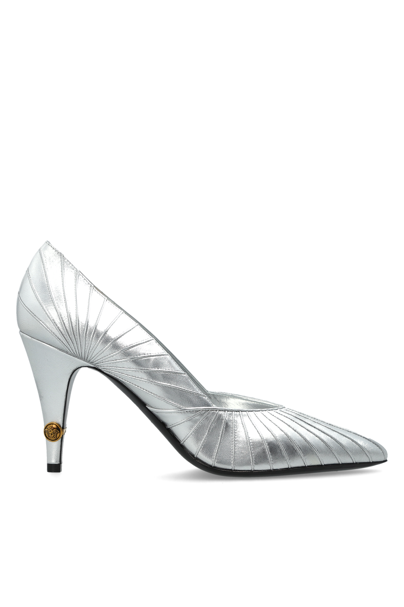 Versace Buty Na Obcasie `Gianni`, Kobiety, Srebrny