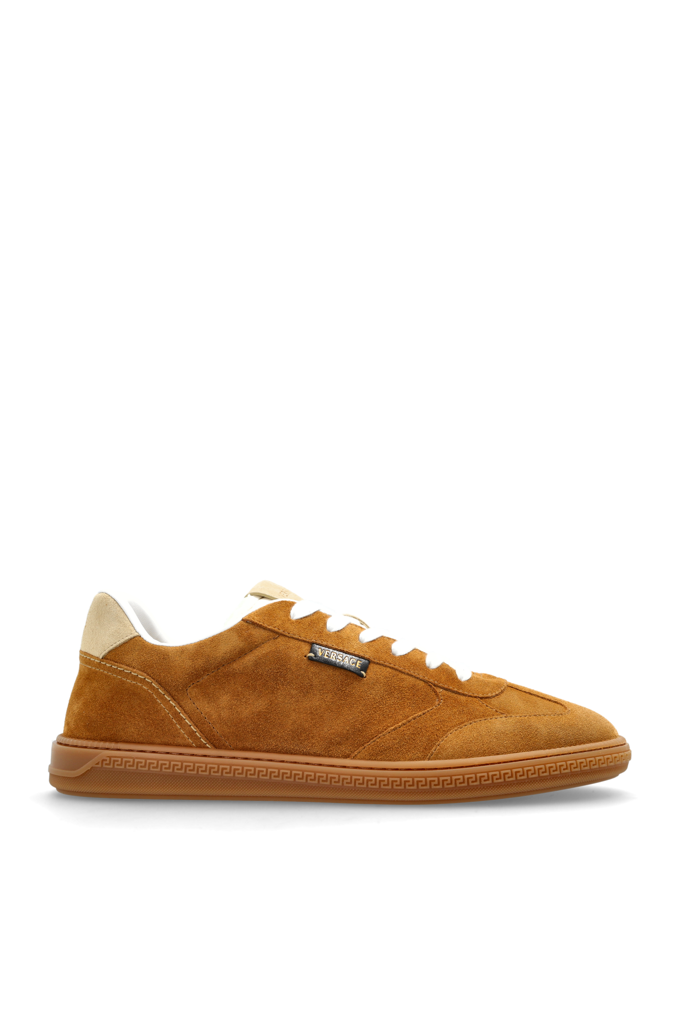 Versace Zamszowe Buty Sportowe `Greca`, Mężczyźni, Brązowy