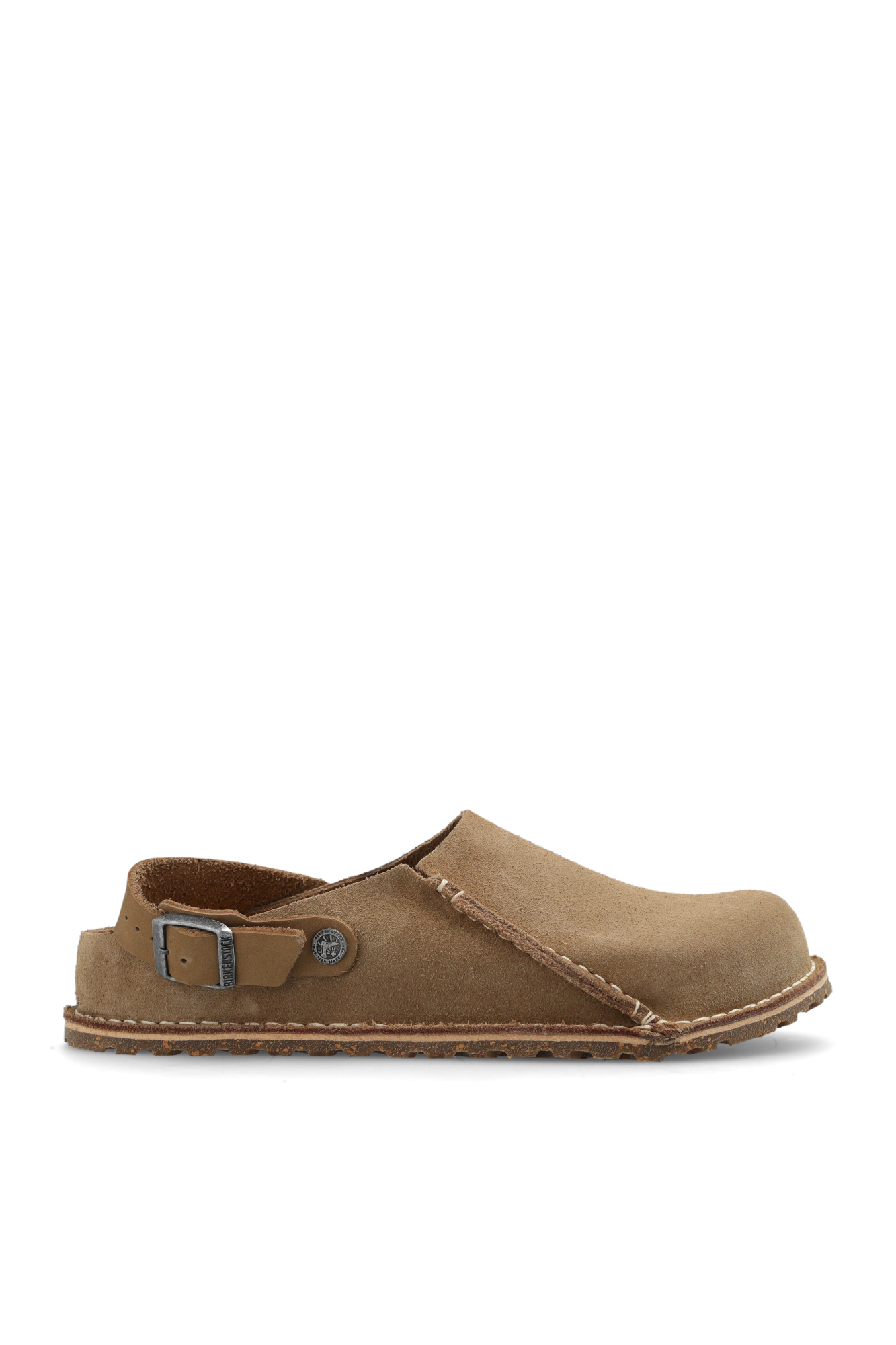 Birkenstock Zamszowe Klapki ‘Lutry Premium’, Mężczyźni, Beżowy