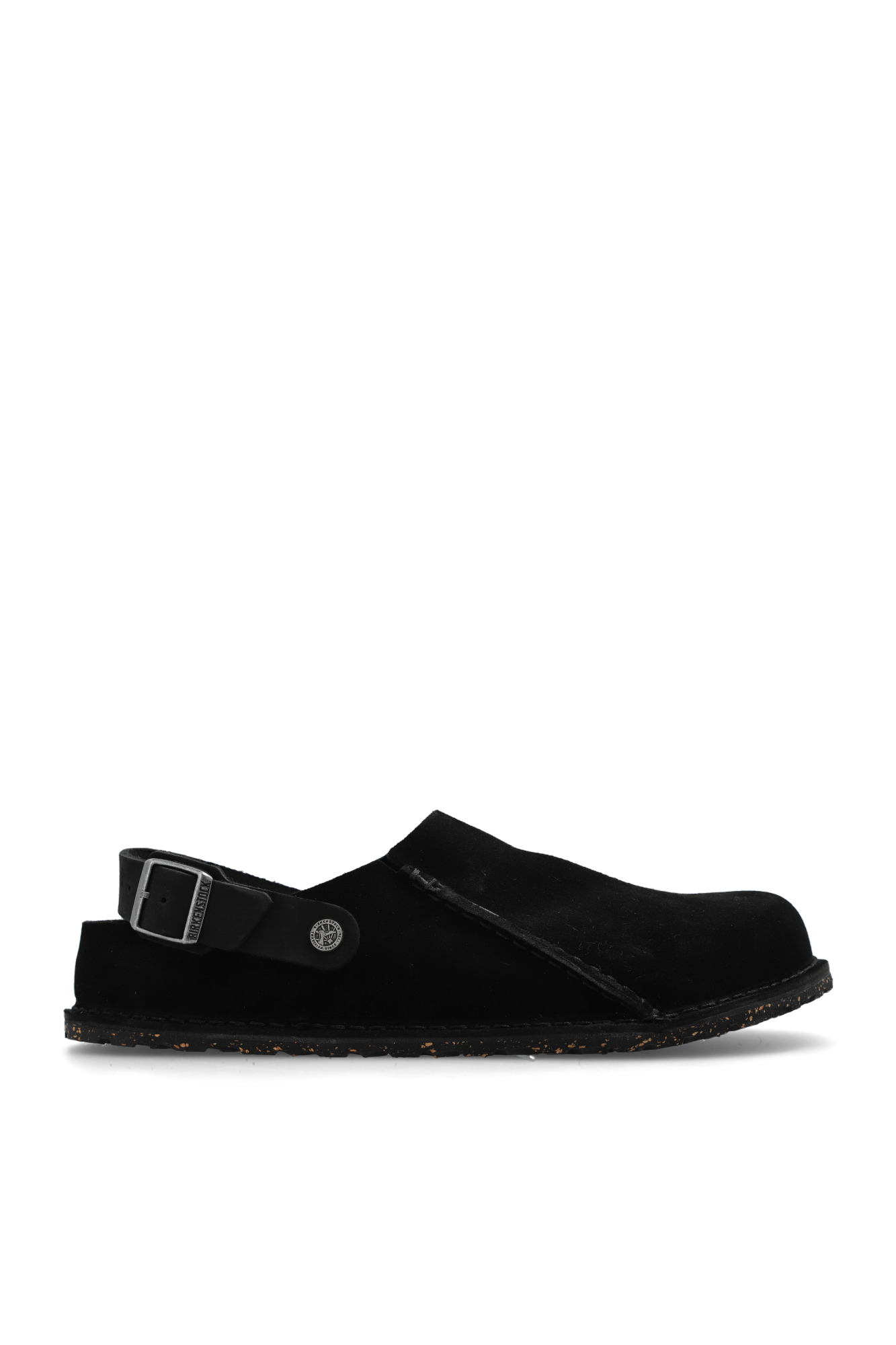 Birkenstock Zamszowe Klapki ‘Lutry Premium’, Mężczyźni, Czarny