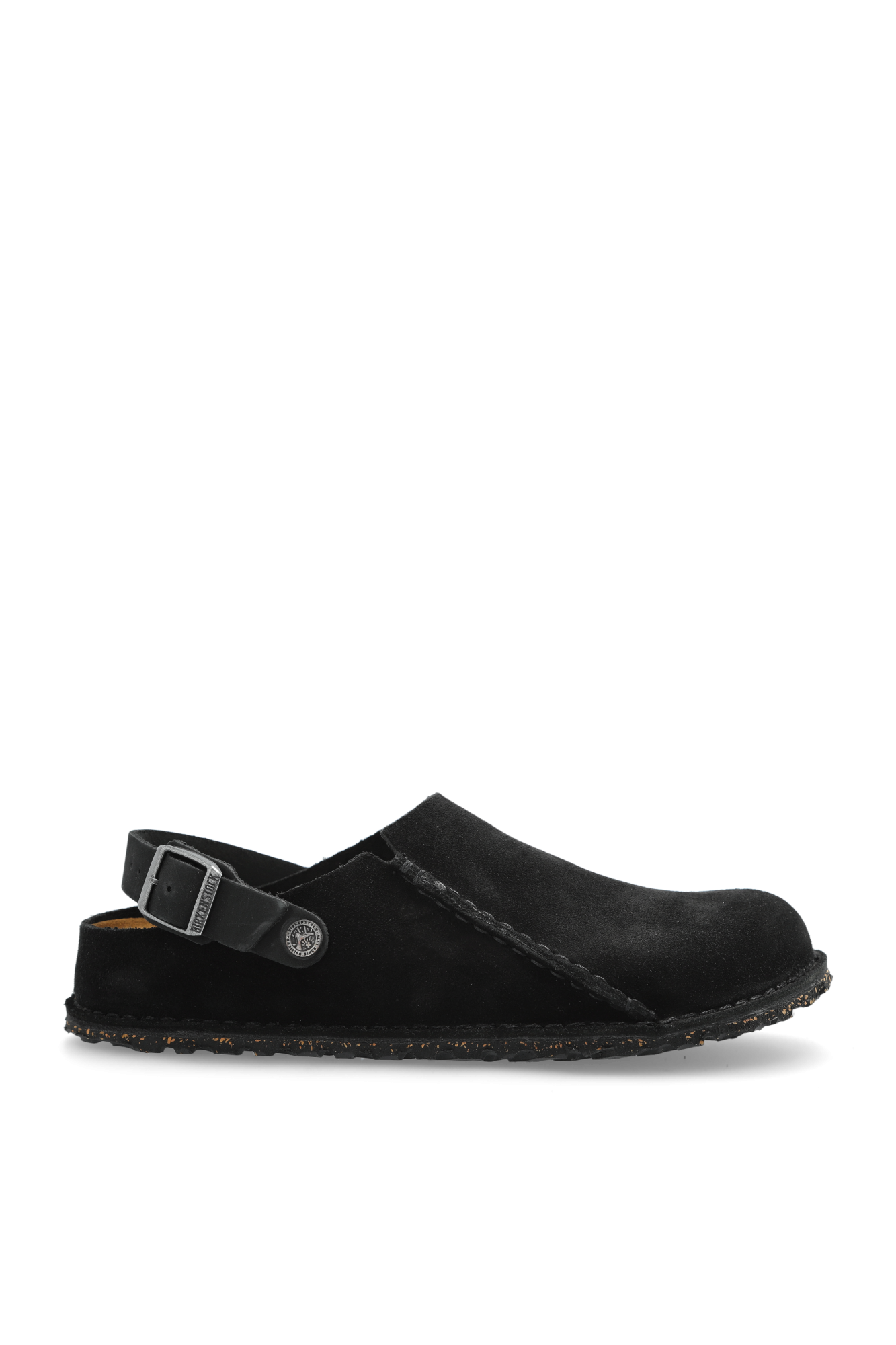 Birkenstock Klapki `Lutry Premium Suede`, Mężczyźni, Czarny