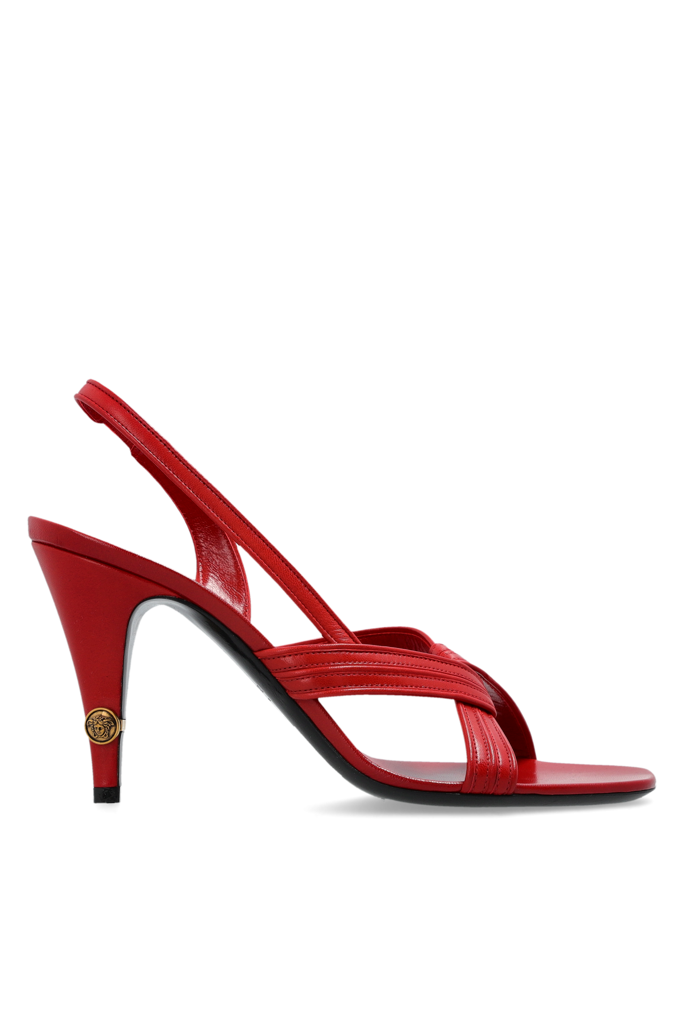Versace Sandały Na Obcasie  `Gianni`, Kobiety, Czerwony