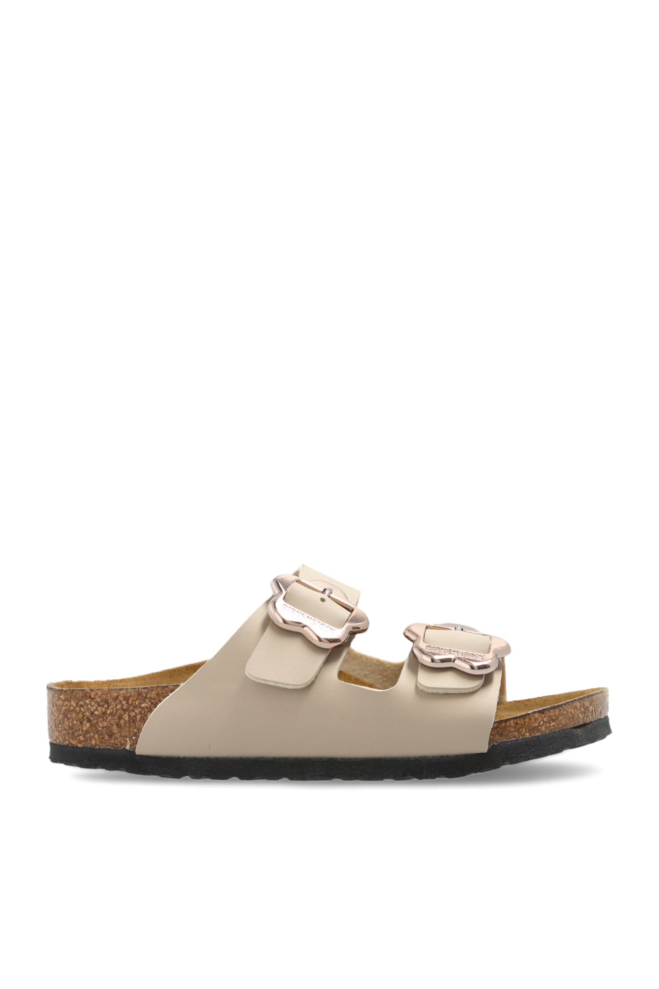 Birkenstock Kids Klapki `Arizona Flower Buckle Kids`, Unisex, Beżowy