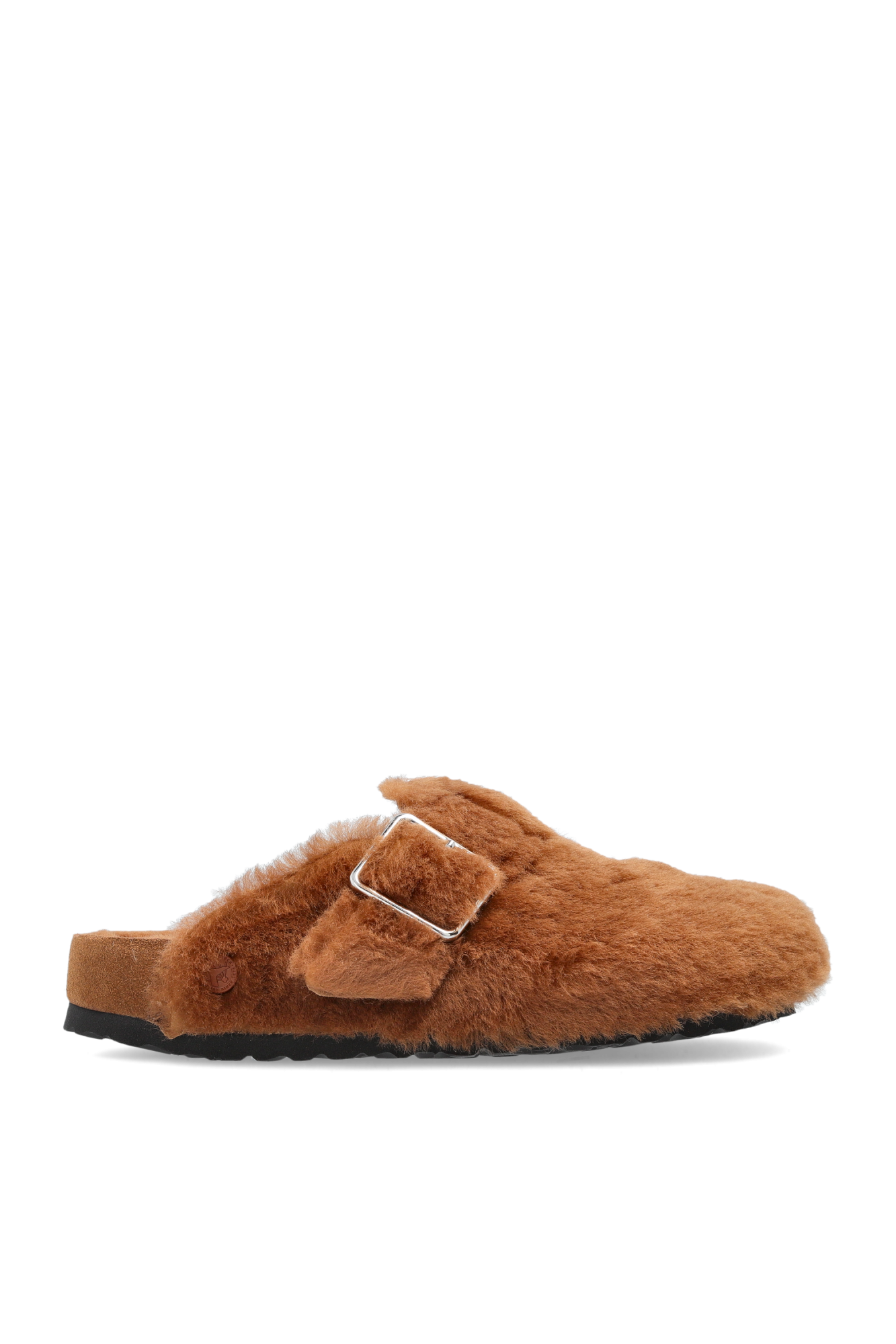 Birkenstock 1774 Klapki `Boston 1774 Shearling`, Kobiety, Brązowy