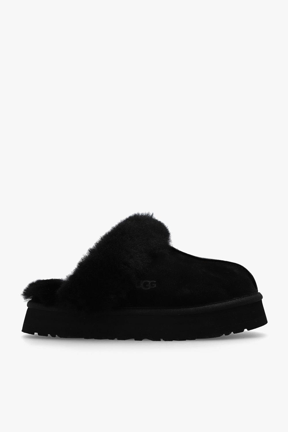 UGG Zamszowe Klapki ‘Disquette’, Kobiety, Czarny
