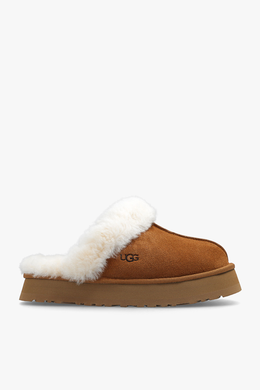 UGG Zamszowe Klapki ‘Disquette’, Kobiety, Brązowy