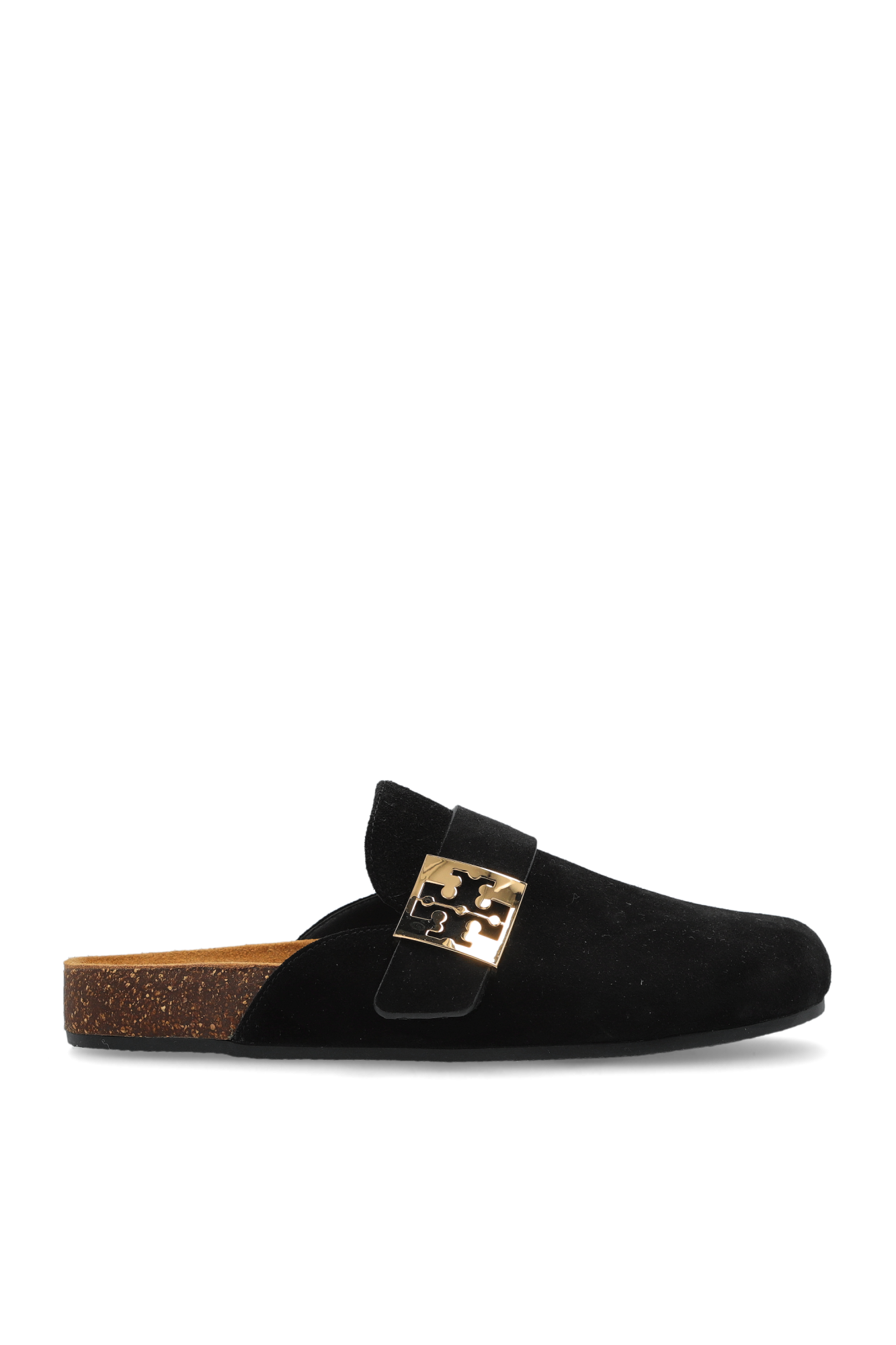Tory Burch Zamszowe Klapki `Mellow`, Kobiety, Czarny