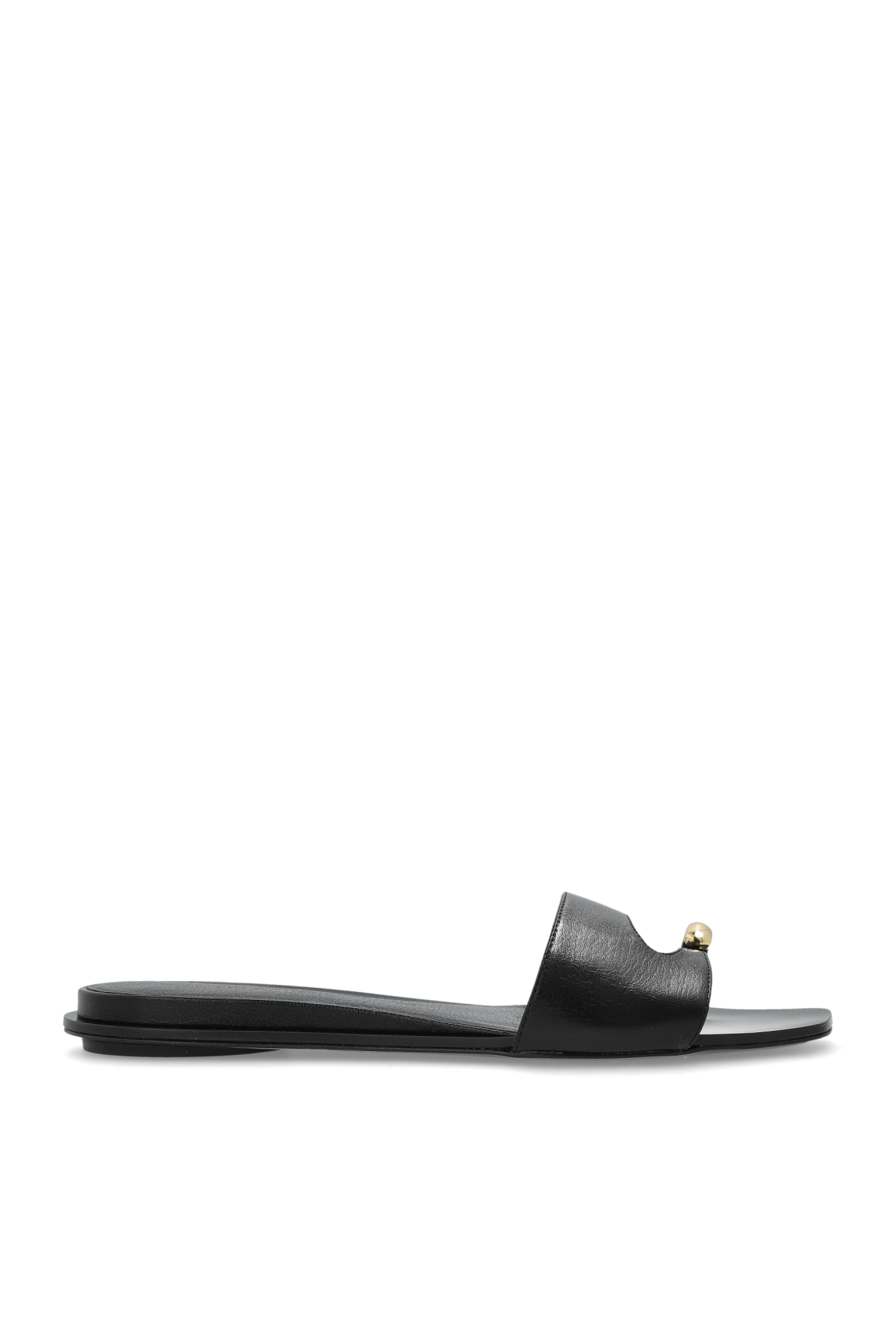 Tory Burch Skórzane Klapki, Kobiety, Czarny