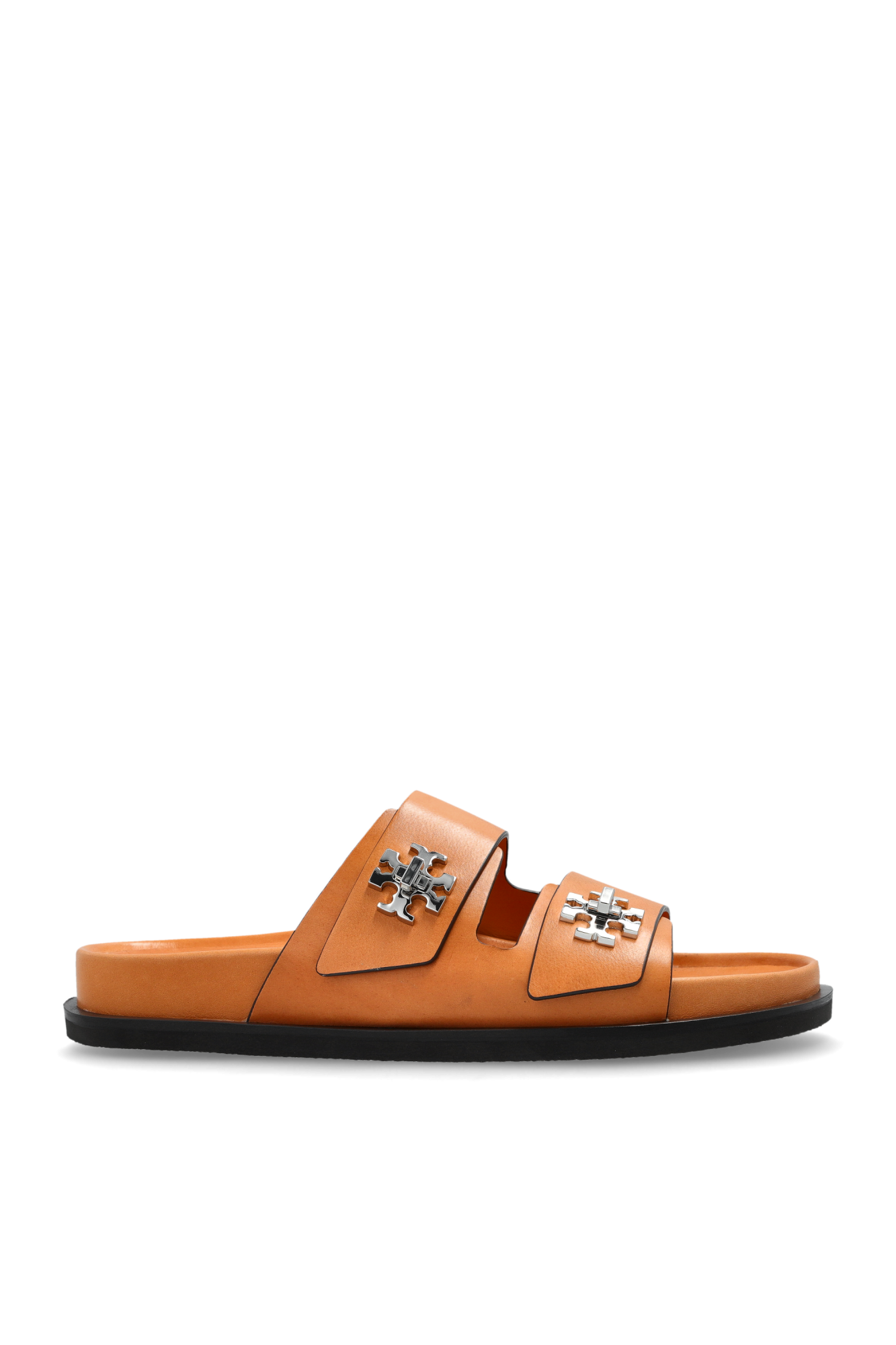 Tory Burch Skórzane Klapki, Kobiety, Brązowy