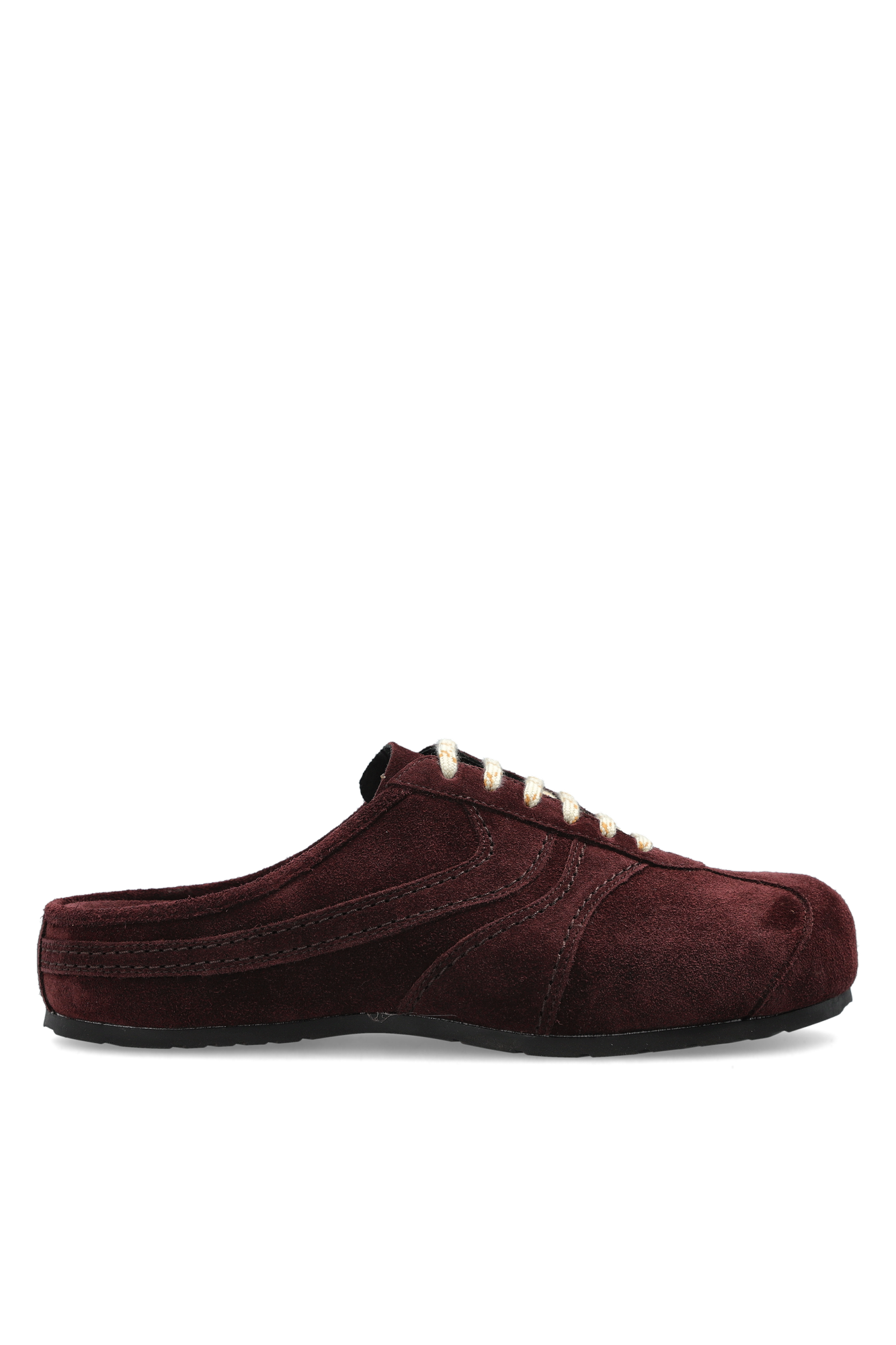 Dries Van Noten Zamszowe Klapki, Kobiety, Bordo