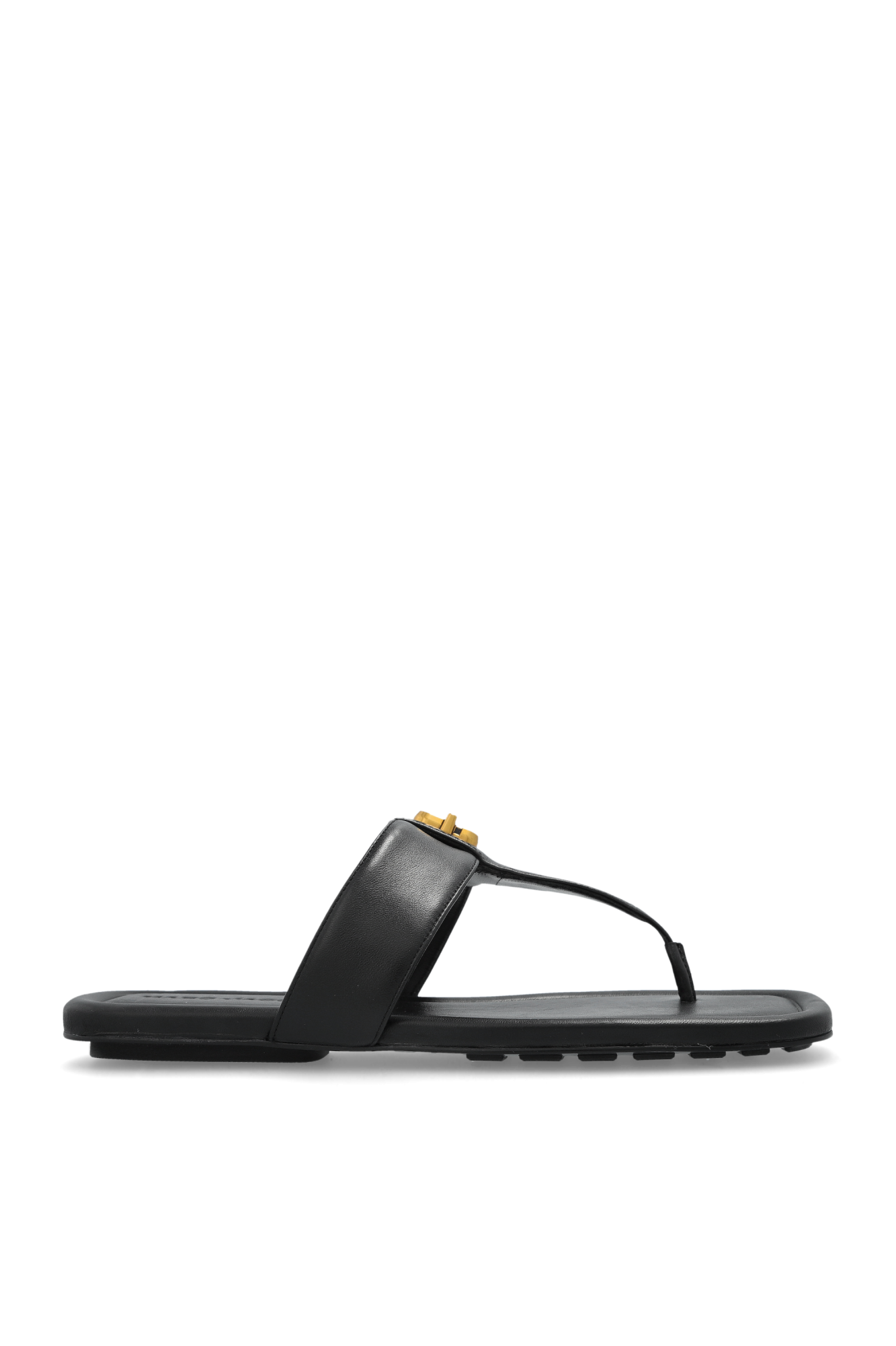 Marc Jacobs Skórzane Klapki, Kobiety, Czarny