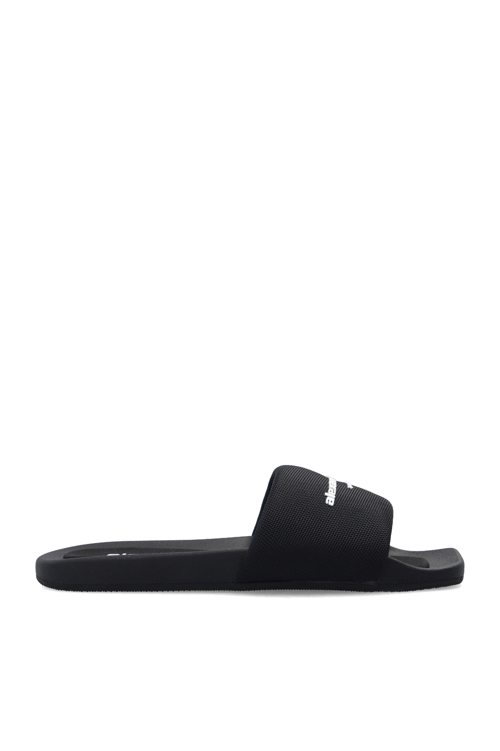 Alexander Wang Klapki Z Logo, Kobiety, Czarny