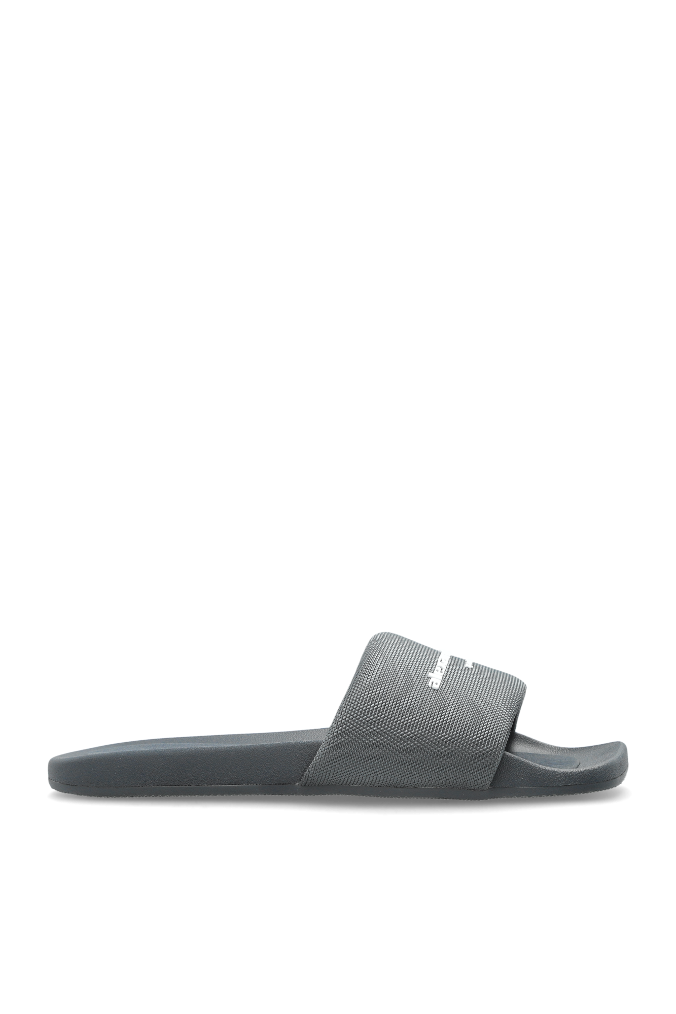 Alexander Wang Klapki Z Wypukłym Logo, Kobiety, Szary